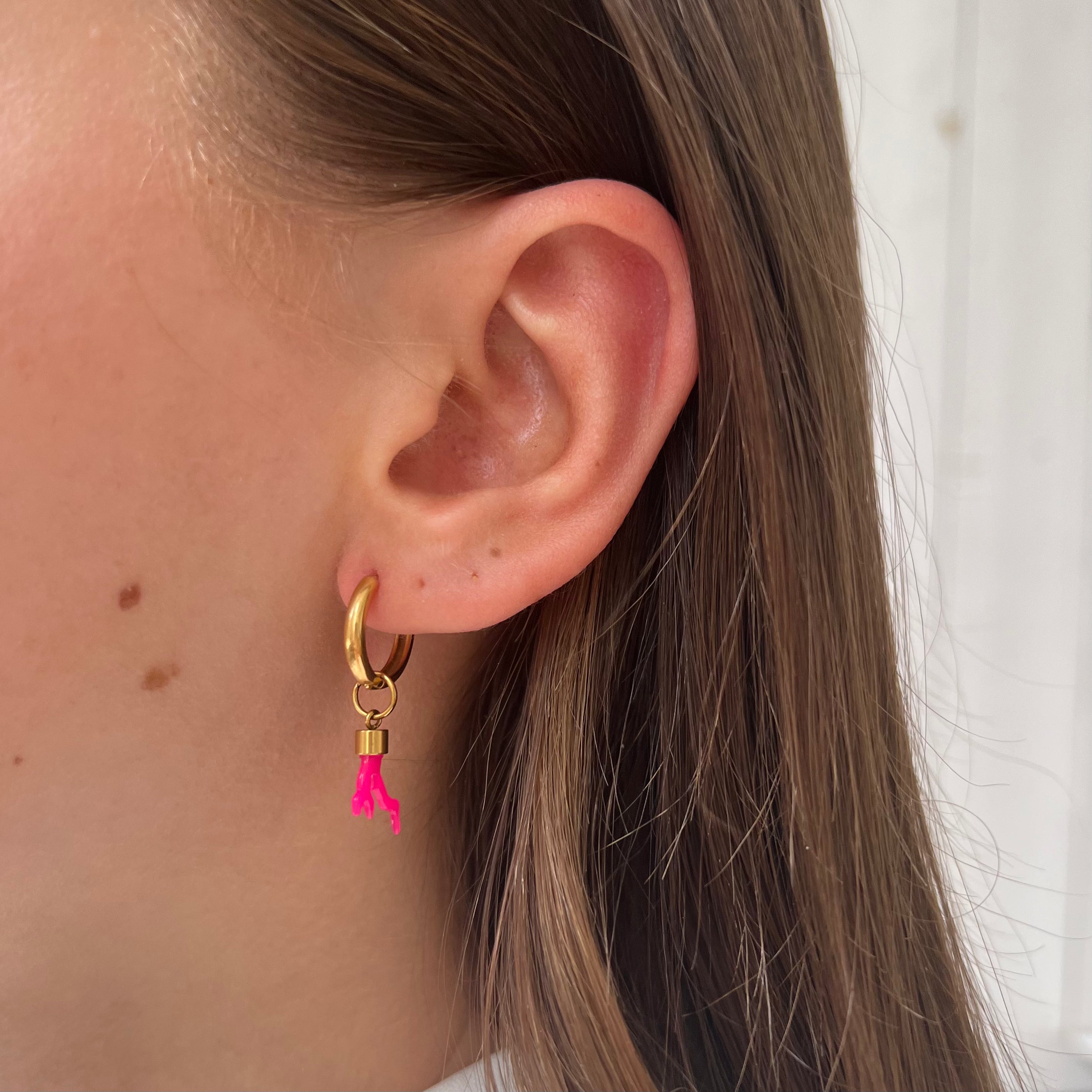 Earring Pink Coral Earring Pink Coral