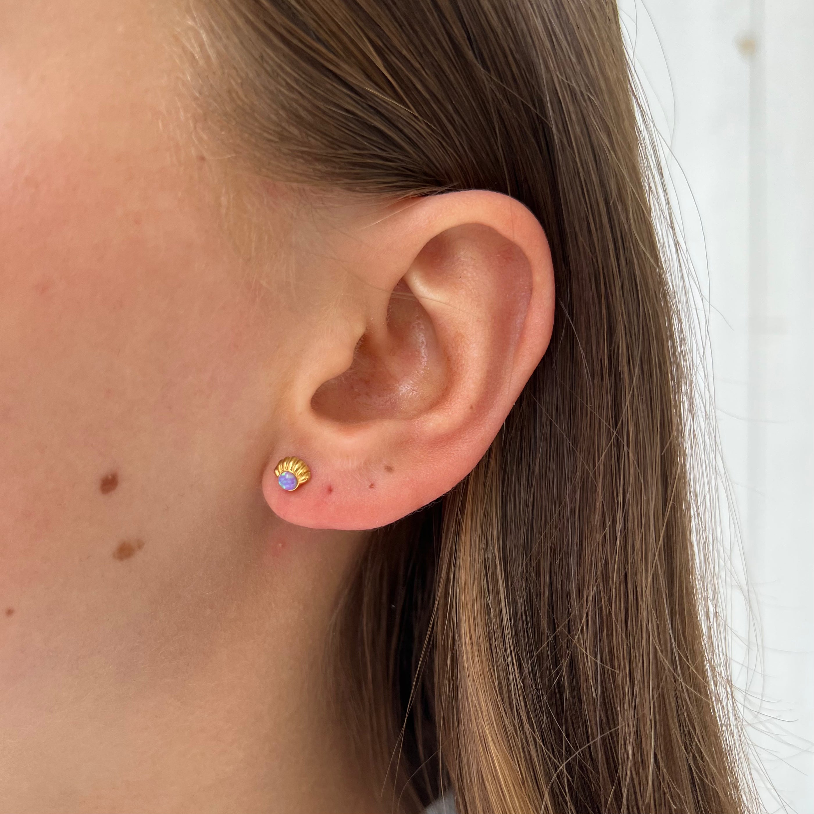 Ohrstecker Violette Muschel Ohrstecker Violette Muschel