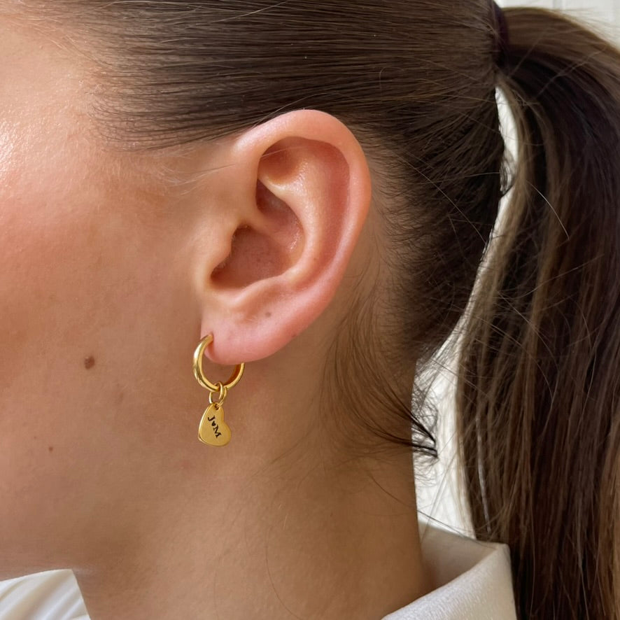 Ohrring Gravur Herz Ohrring Gravur Herz