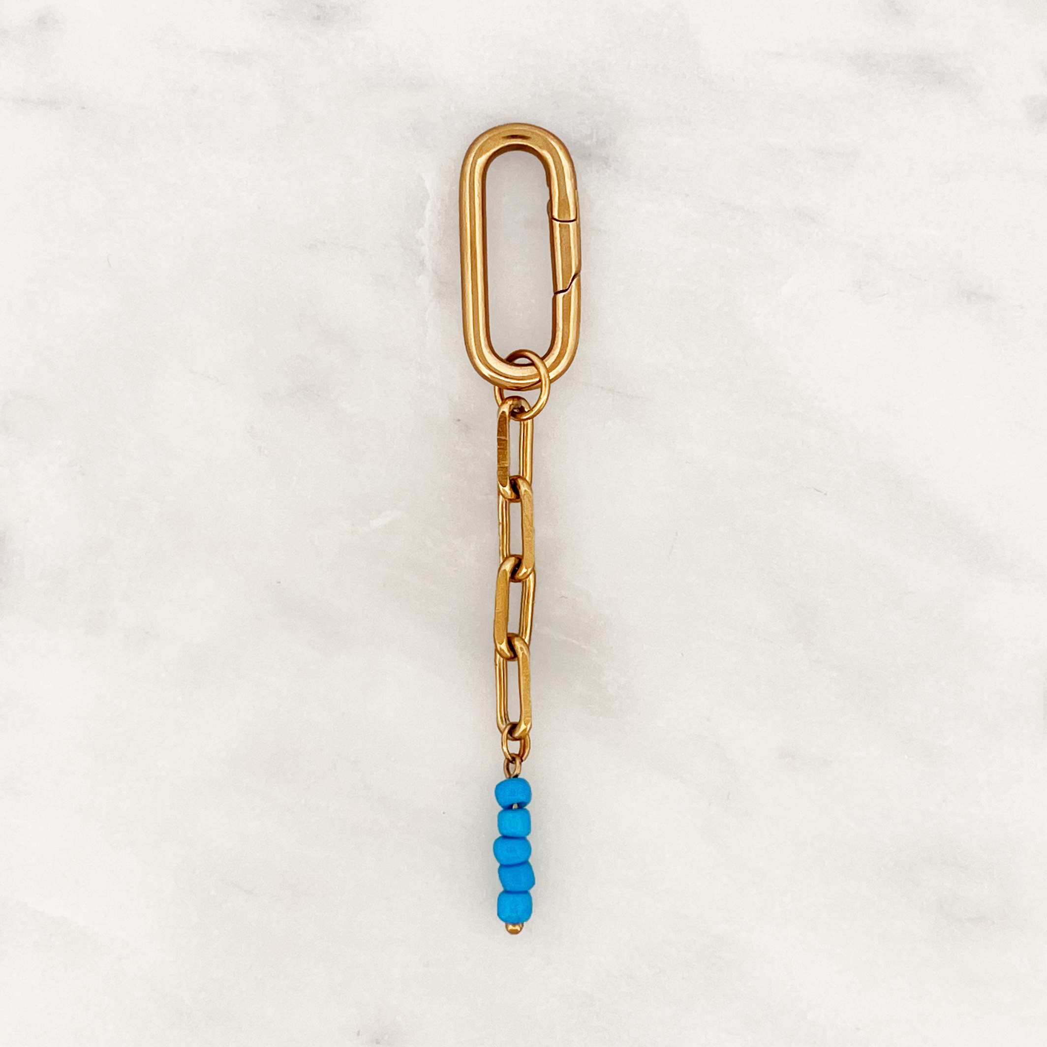 Bikini Charm Blue Beads Classic Clasp Bikini Charm Blue Beads Classic Clasp