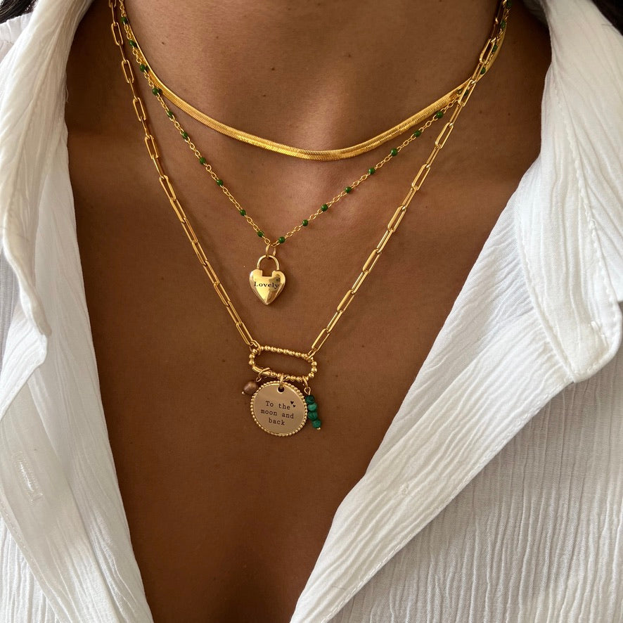 Fine Flacher Halskette Fine Flacher Halskette