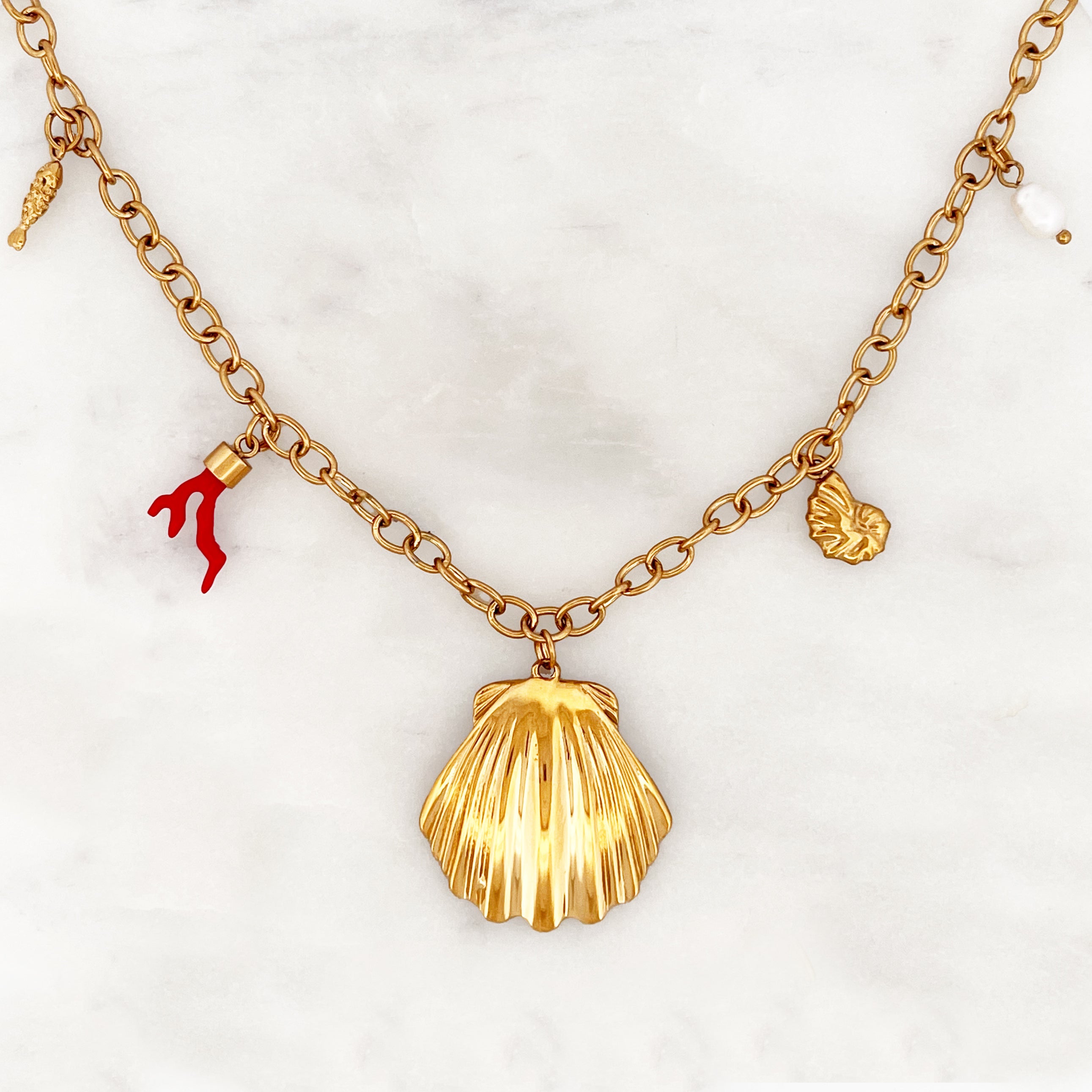 Charm-Halskette Jakobsmuschel Charm-Halskette Jakobsmuschel