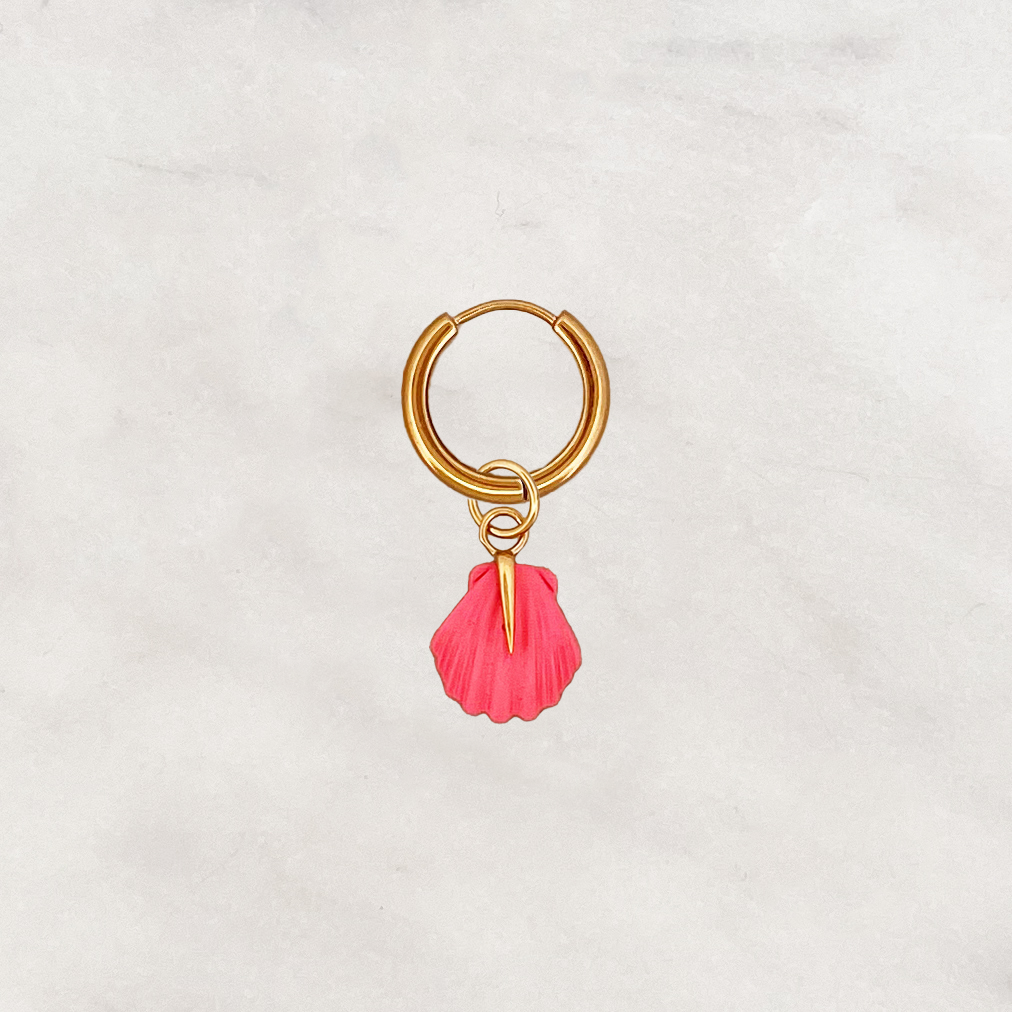 Earring Sunset Coral Shell Earring Sunset Coral Shell