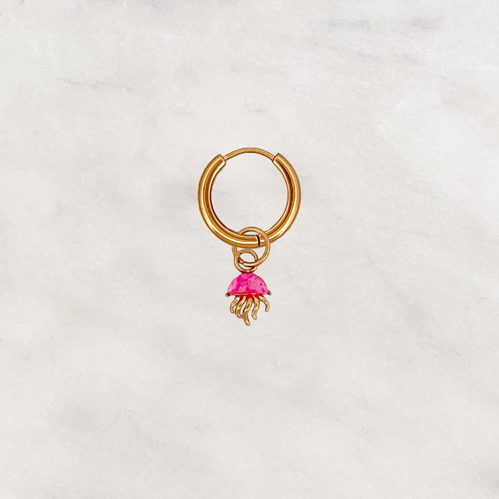 Ohrring Rosa Qualle Ohrring Rosa Qualle