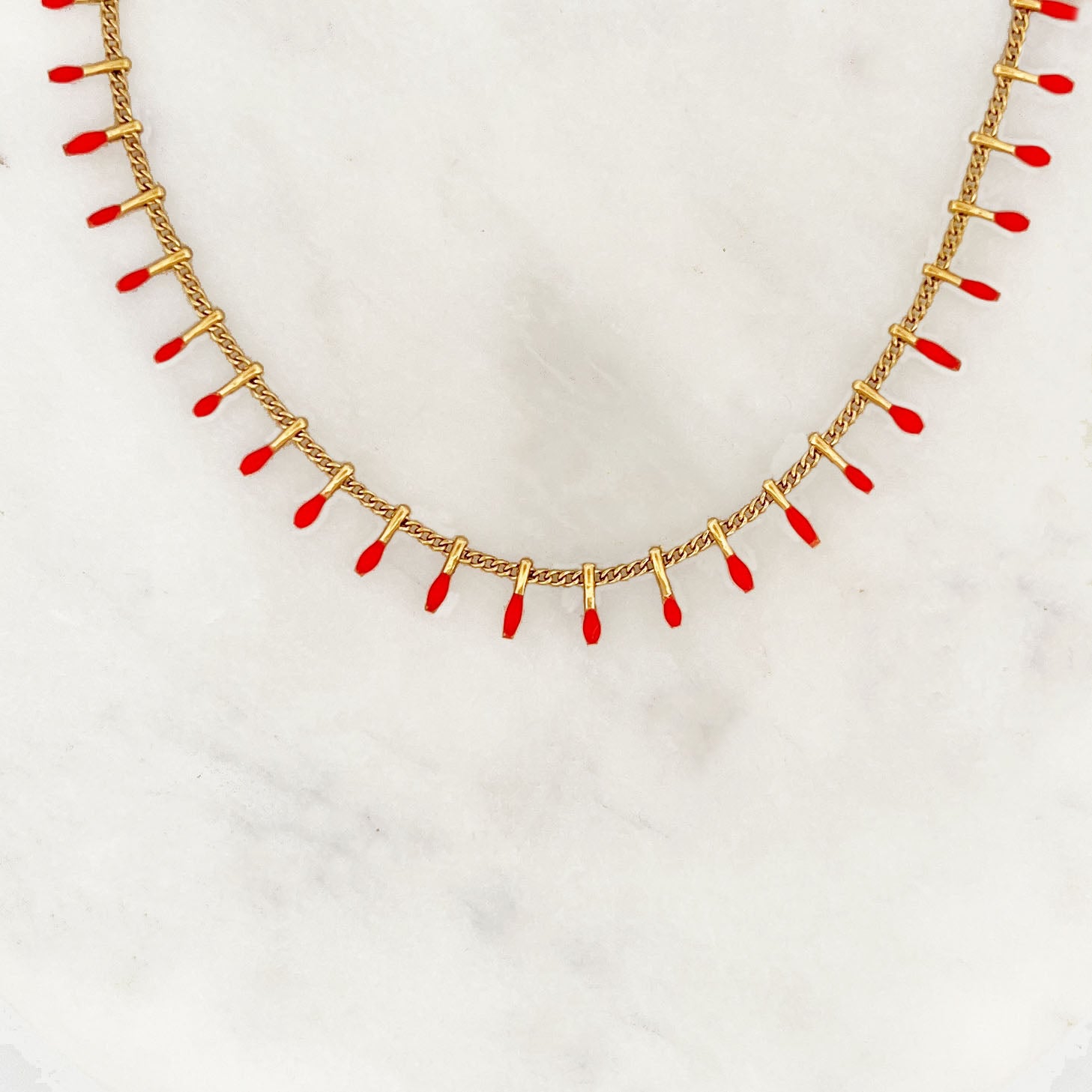 Red Tassels Necklace Red Tassels Necklace