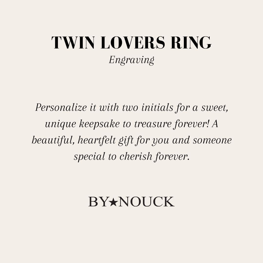 Engrave Twin Lovers Ring Engrave Twin Lovers Ring