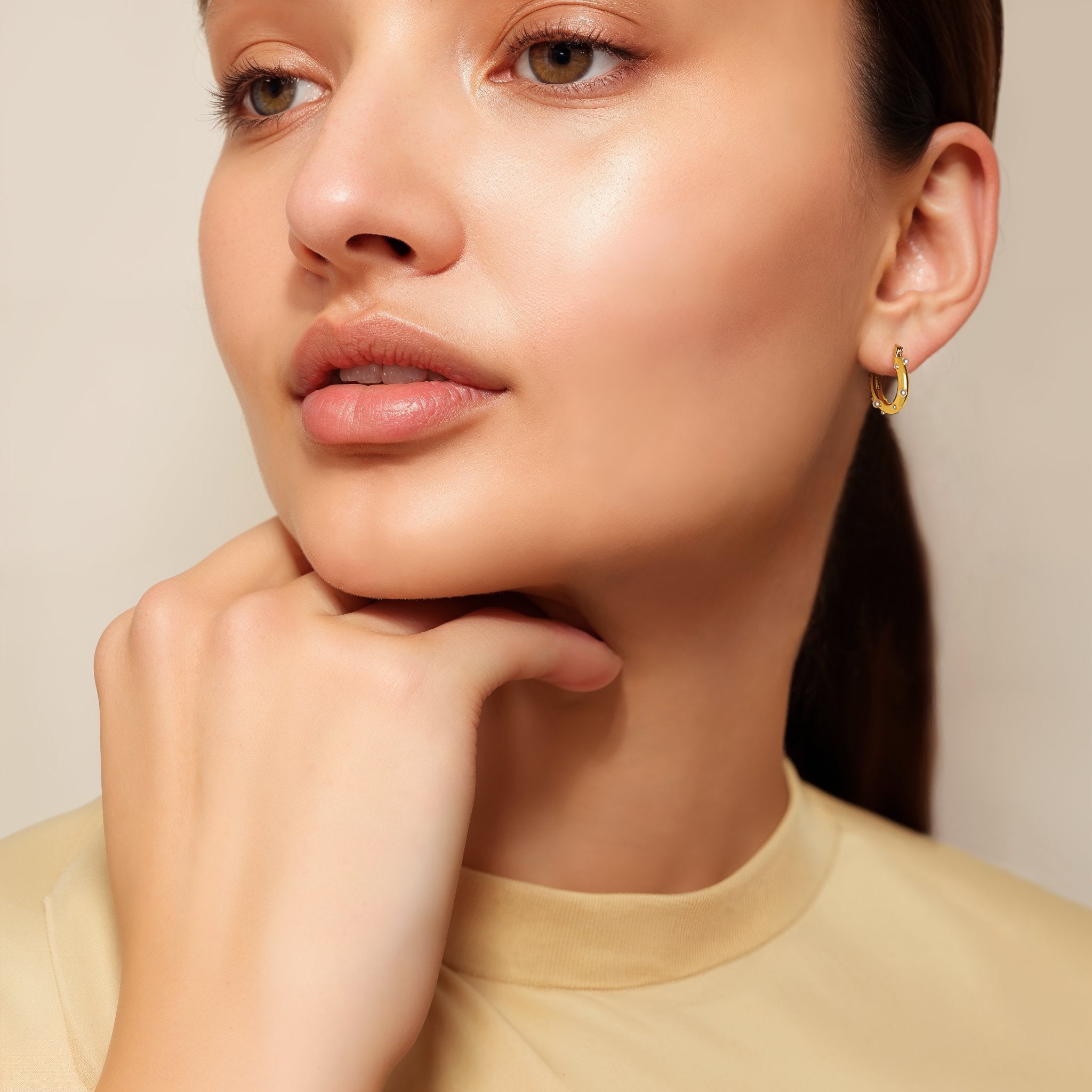 Glamour Pearl Hoop Set Glamour Pearl Hoop Set