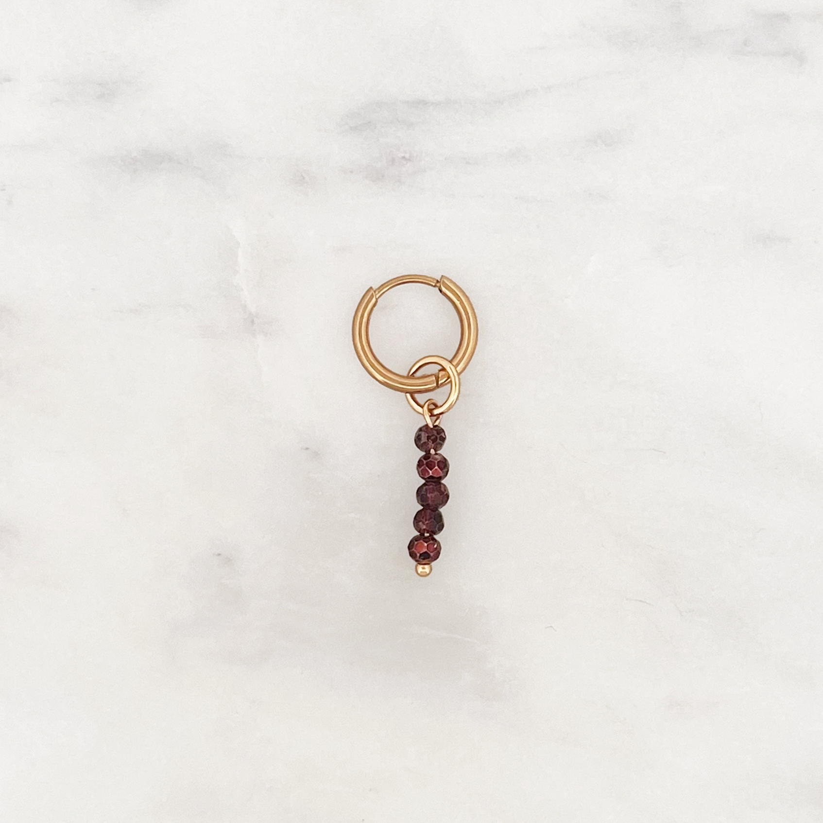 Tiny Huggie Glamour Brown Beads Tiny Huggie Glamour Brown Beads