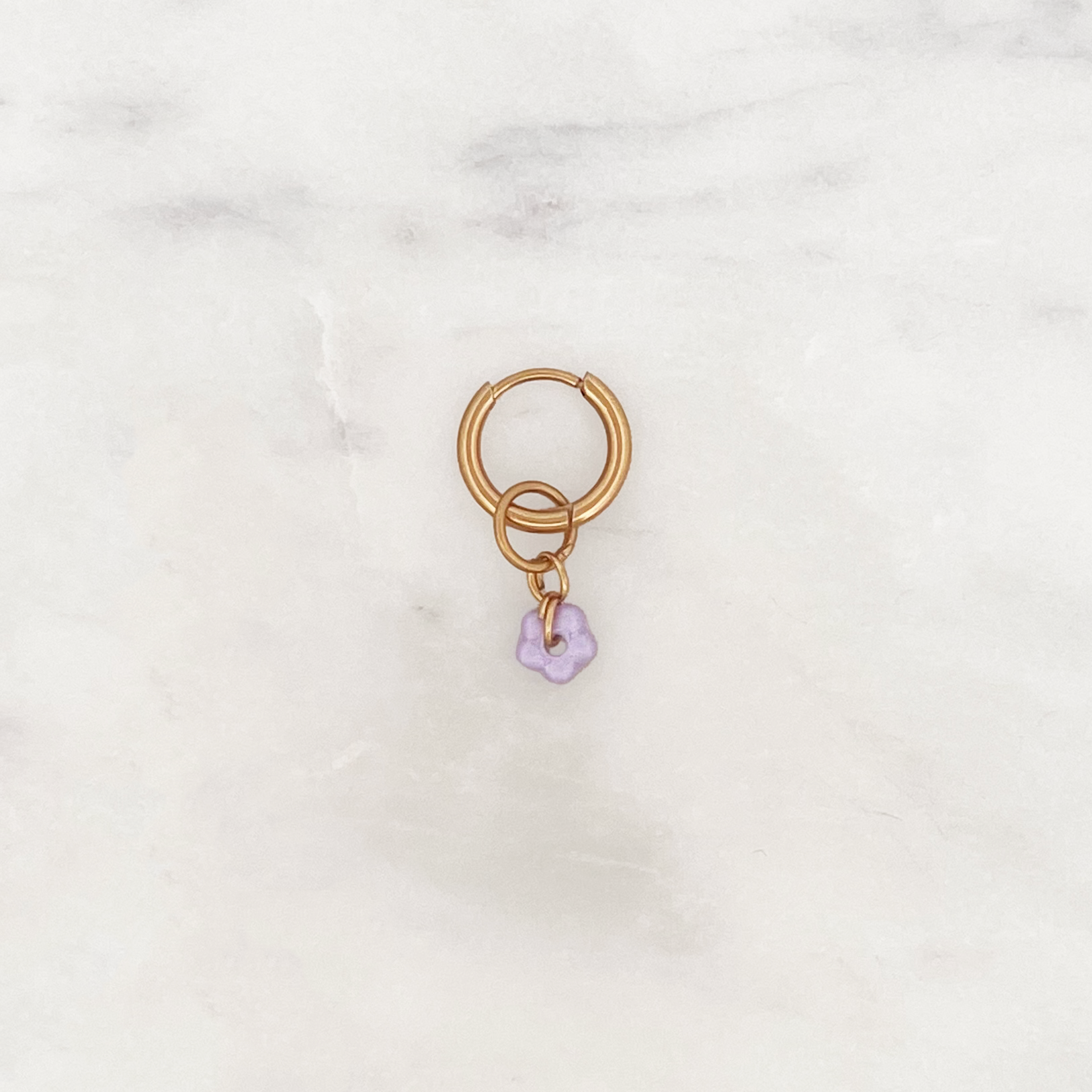 Tiny Huggie Little Lilac Flower Tiny Huggie Little Lilac Flower