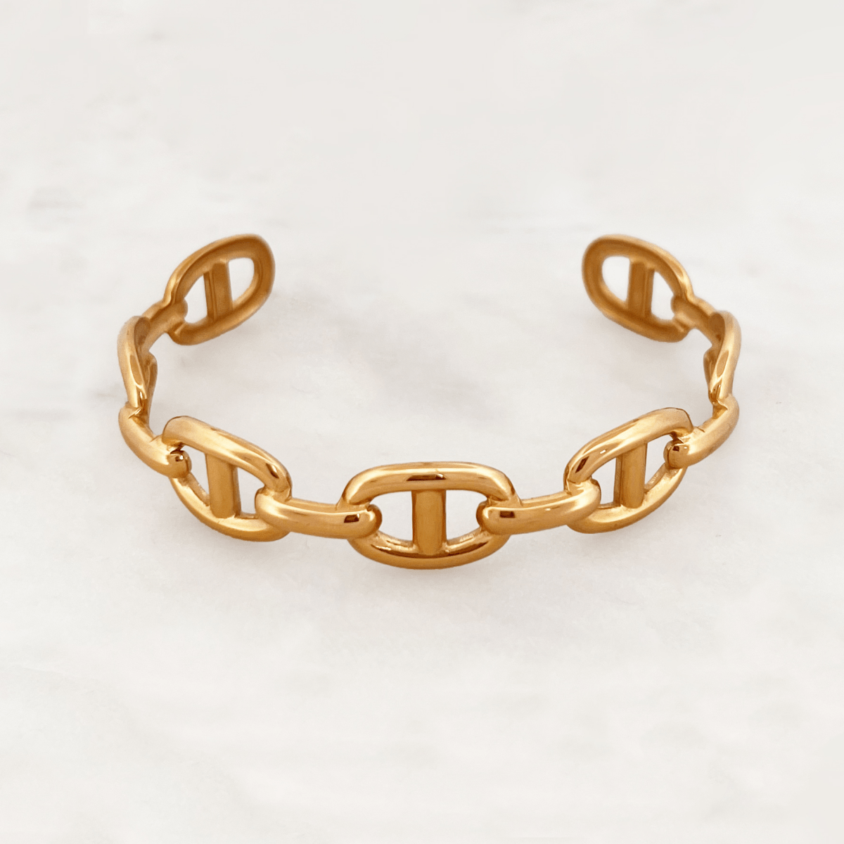 Big Oval Chain Bangle - ByNouck Jewelry Big Oval Chain Bangle - ByNouck Jewelry