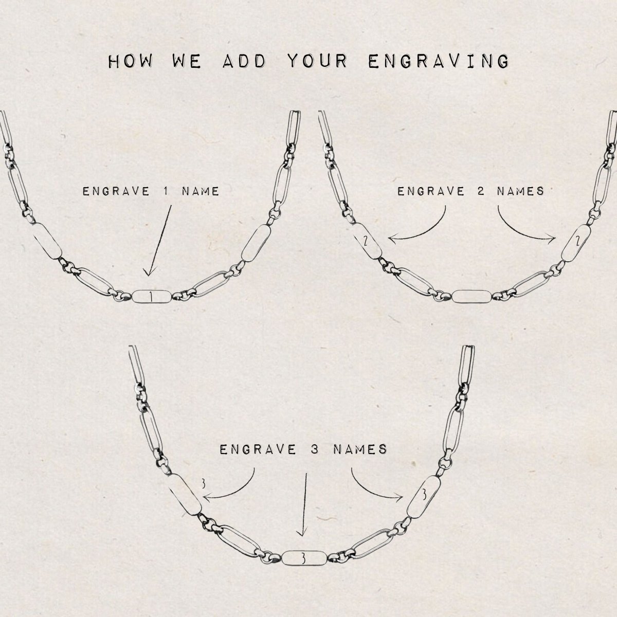 Bracelet Engraved Tags - ByNouck Jewelry Bracelet Engraved Tags - ByNouck Jewelry