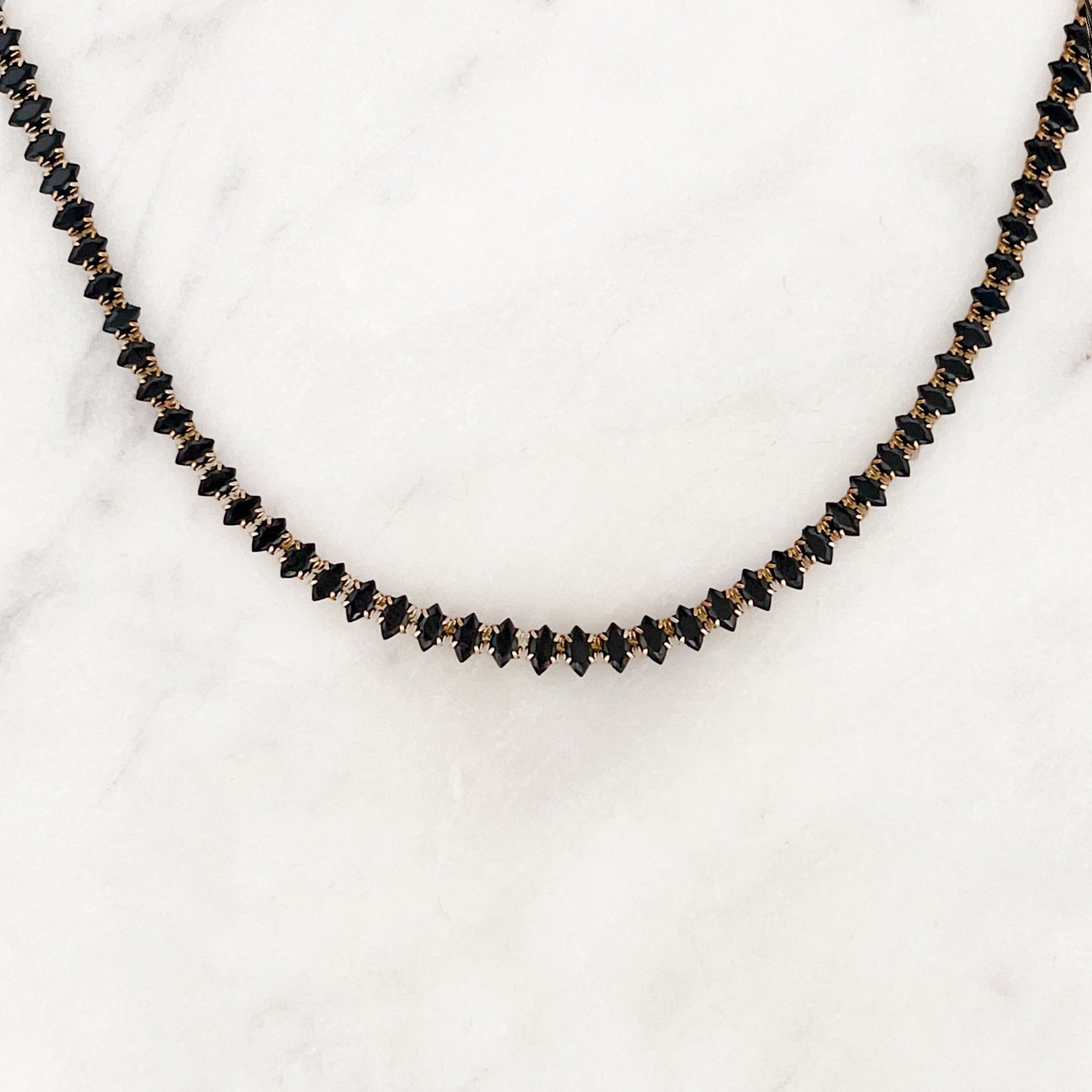 Choker Black Rhinestones - ByNouck Jewelry Choker Black Rhinestones - ByNouck Jewelry