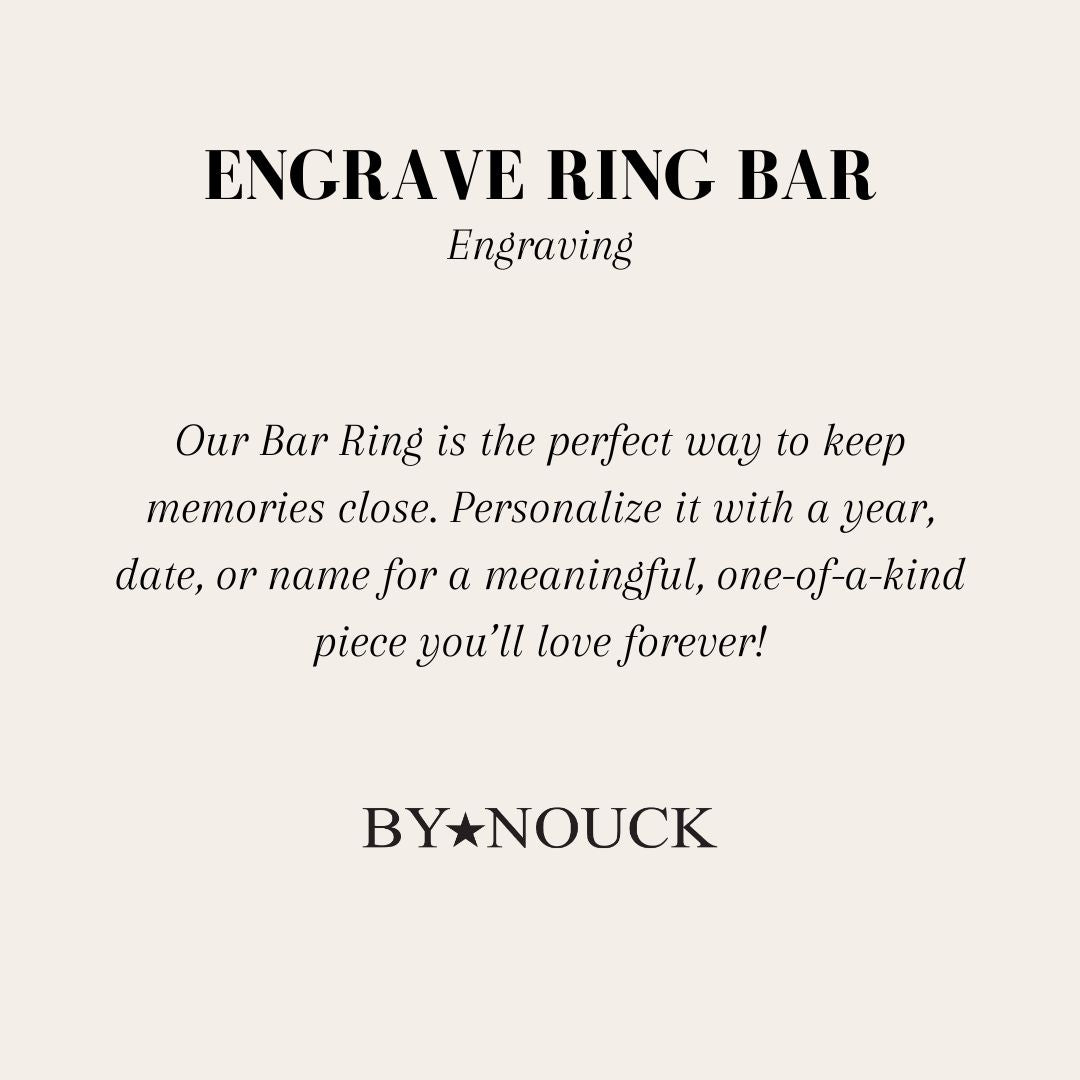 Engrave Ring Bar - ByNouck Jewelry Engrave Ring Bar - ByNouck Jewelry