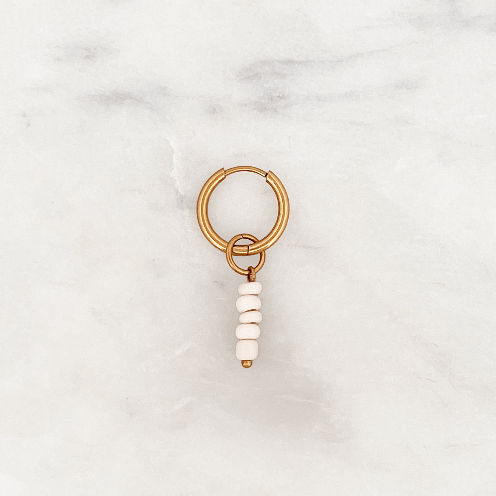 Fine Huggie Coconut Beads - ByNouck Jewelry Fine Huggie Coconut Beads - ByNouck Jewelry