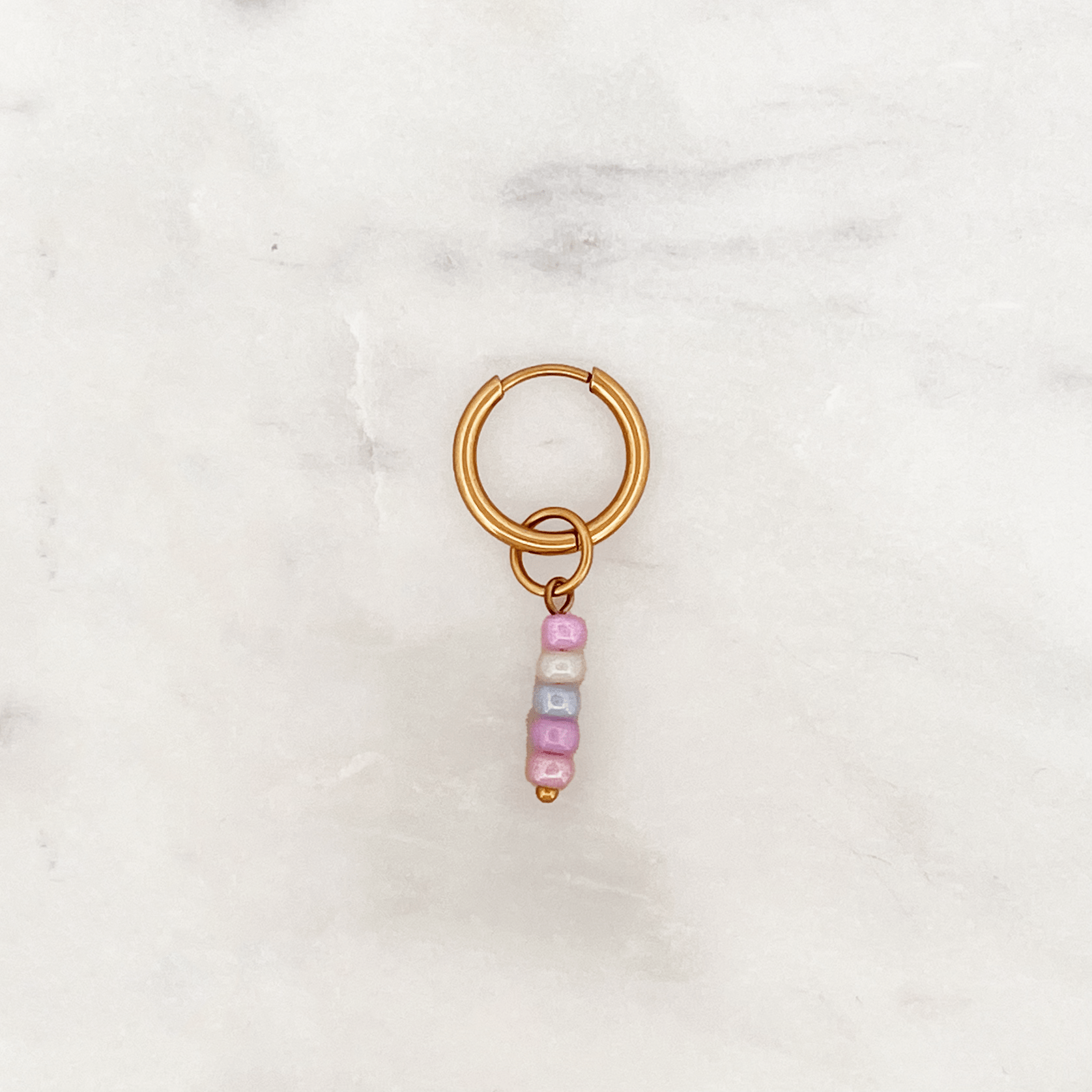 Fine Huggie Pastel Beads - ByNouck Jewelry Fine Huggie Pastel Beads - ByNouck Jewelry