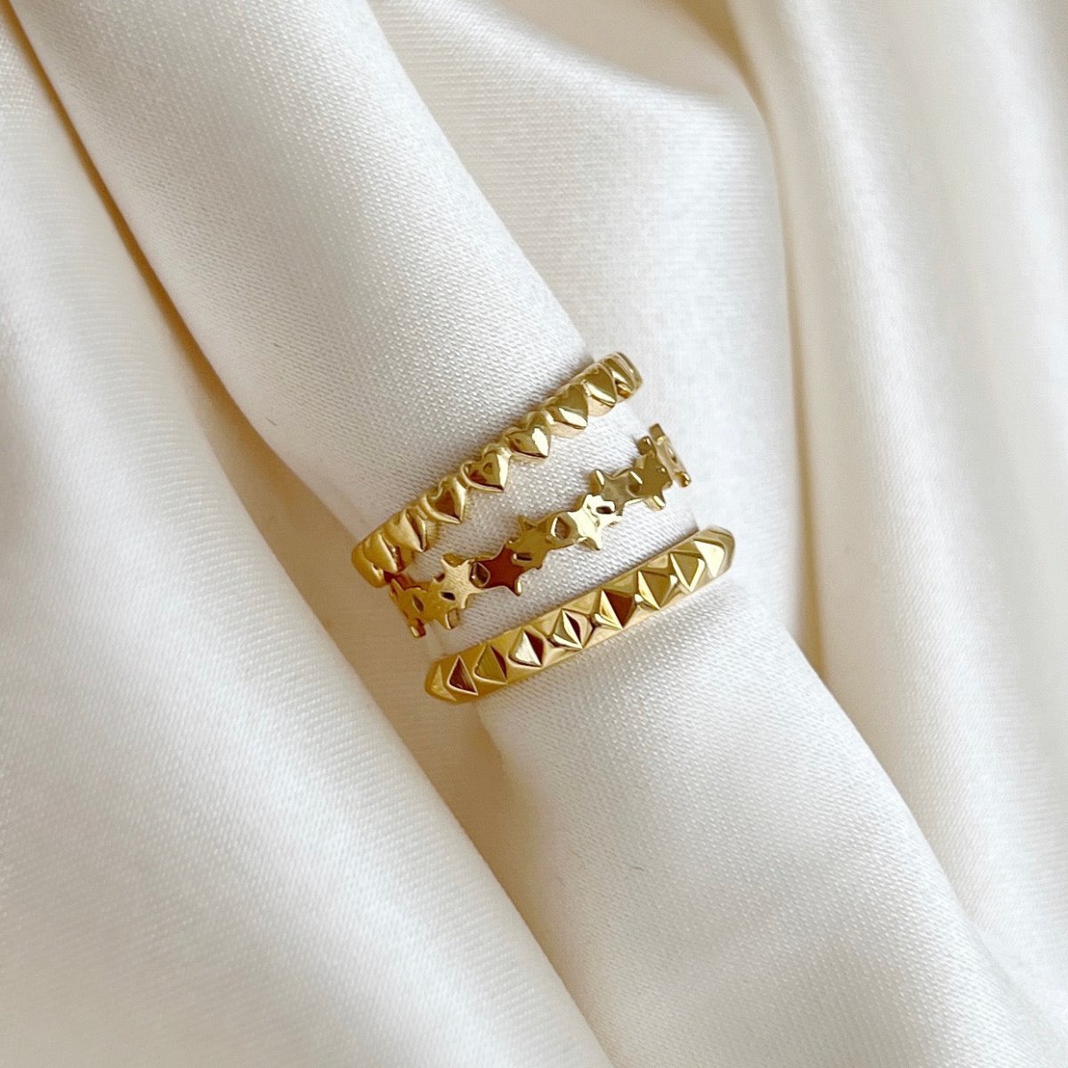 Hearts Stack Ring - ByNouck Jewelry Hearts Stack Ring - ByNouck Jewelry