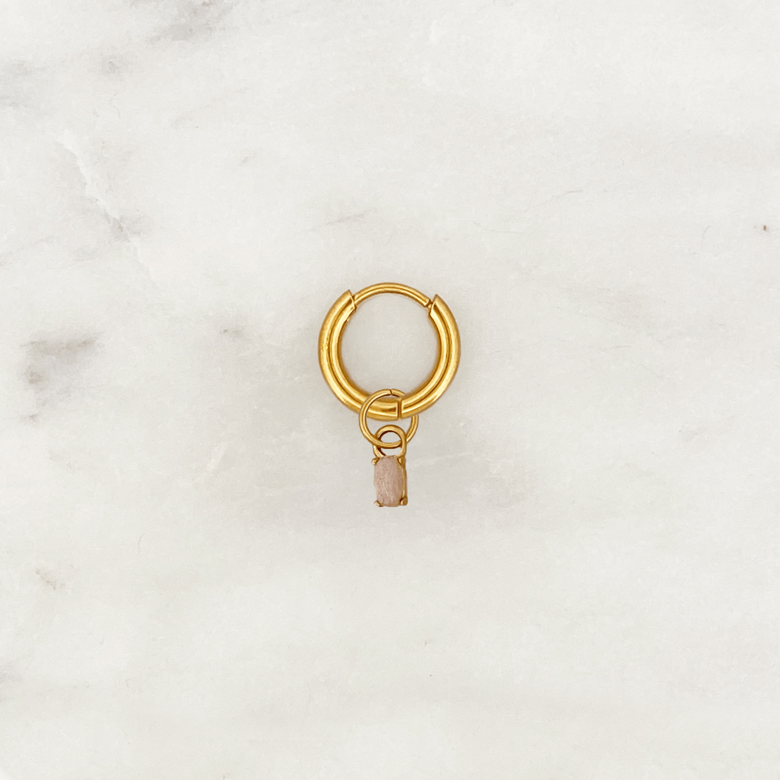 Hoop Pink Star Oval - ByNouck Jewelry Hoop Pink Star Oval - ByNouck Jewelry