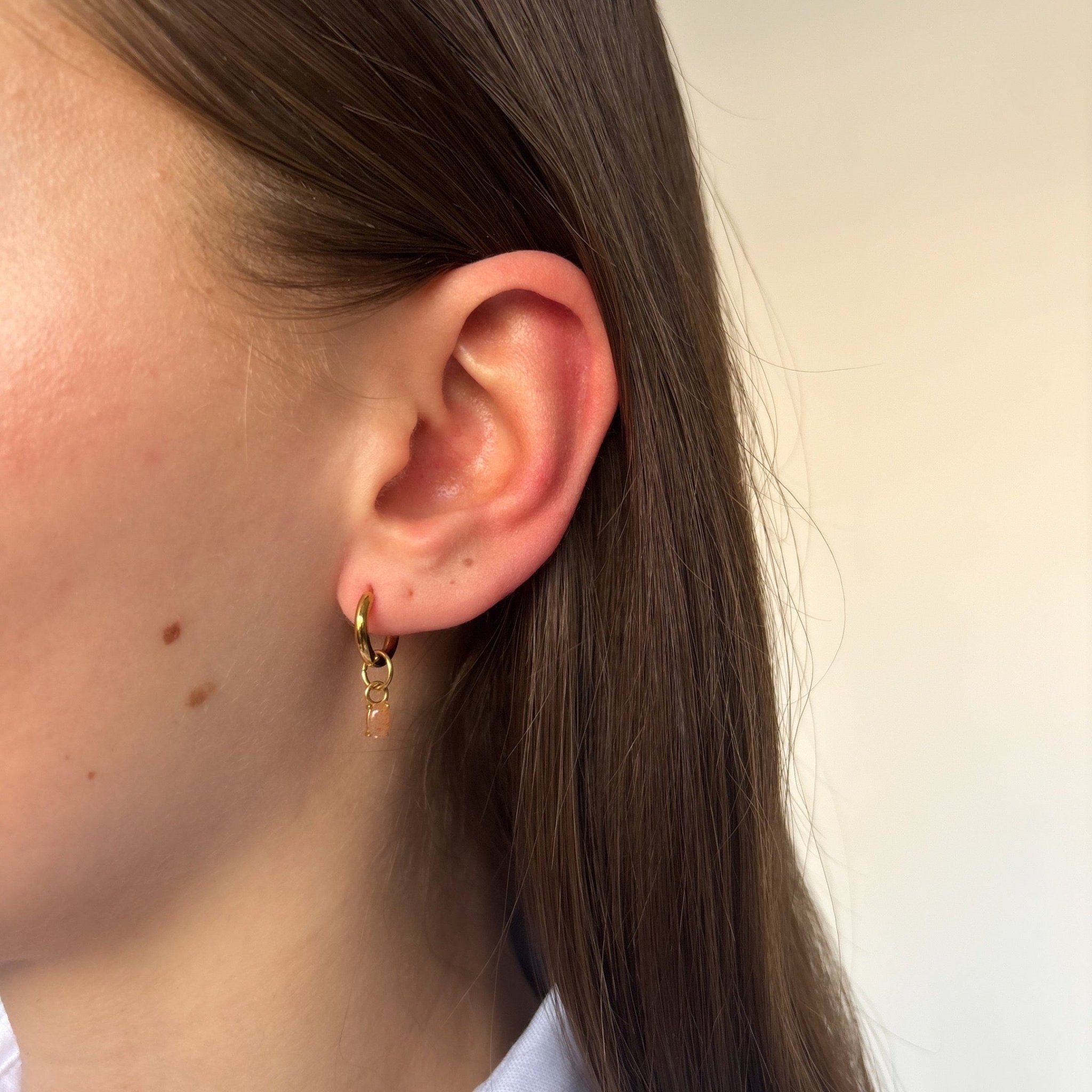 Hoop Pink Star Oval - ByNouck Jewelry Hoop Pink Star Oval - ByNouck Jewelry