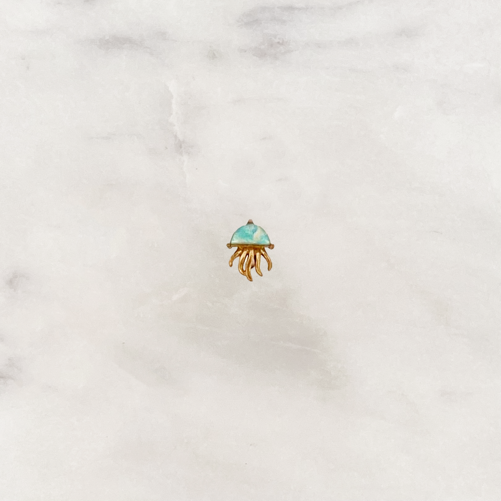 Earstud Blue Jellyfish Earstud Blue Jellyfish