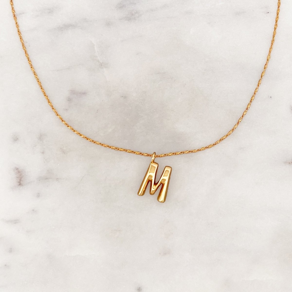 Necklace Bamboo Initial - ByNouck Jewelry Necklace Bamboo Initial - ByNouck Jewelry