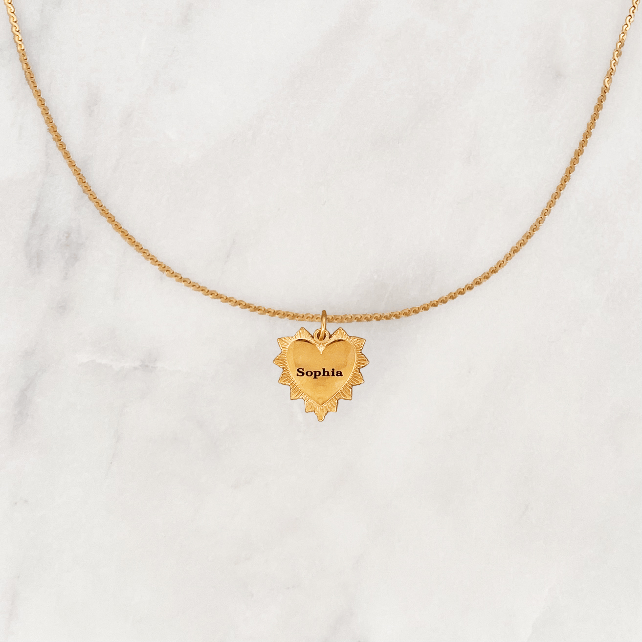 Necklace Engrave Vintage Love - ByNouck Jewelry Necklace Engrave Vintage Love - ByNouck Jewelry