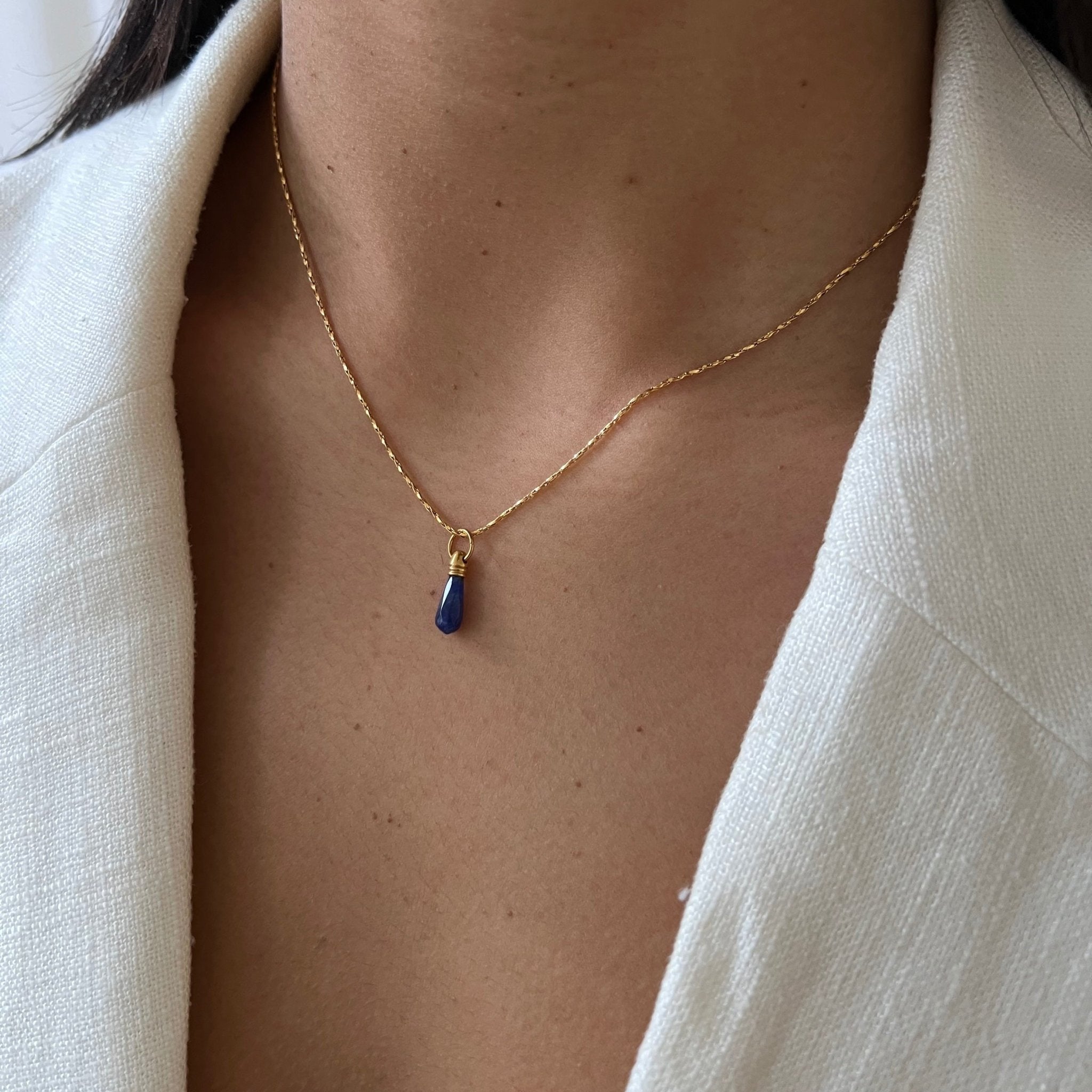 Necklace Manifest Stone Lapis Lazuli - ByNouck Jewelry Necklace Manifest Stone Lapis Lazuli - ByNouck Jewelry