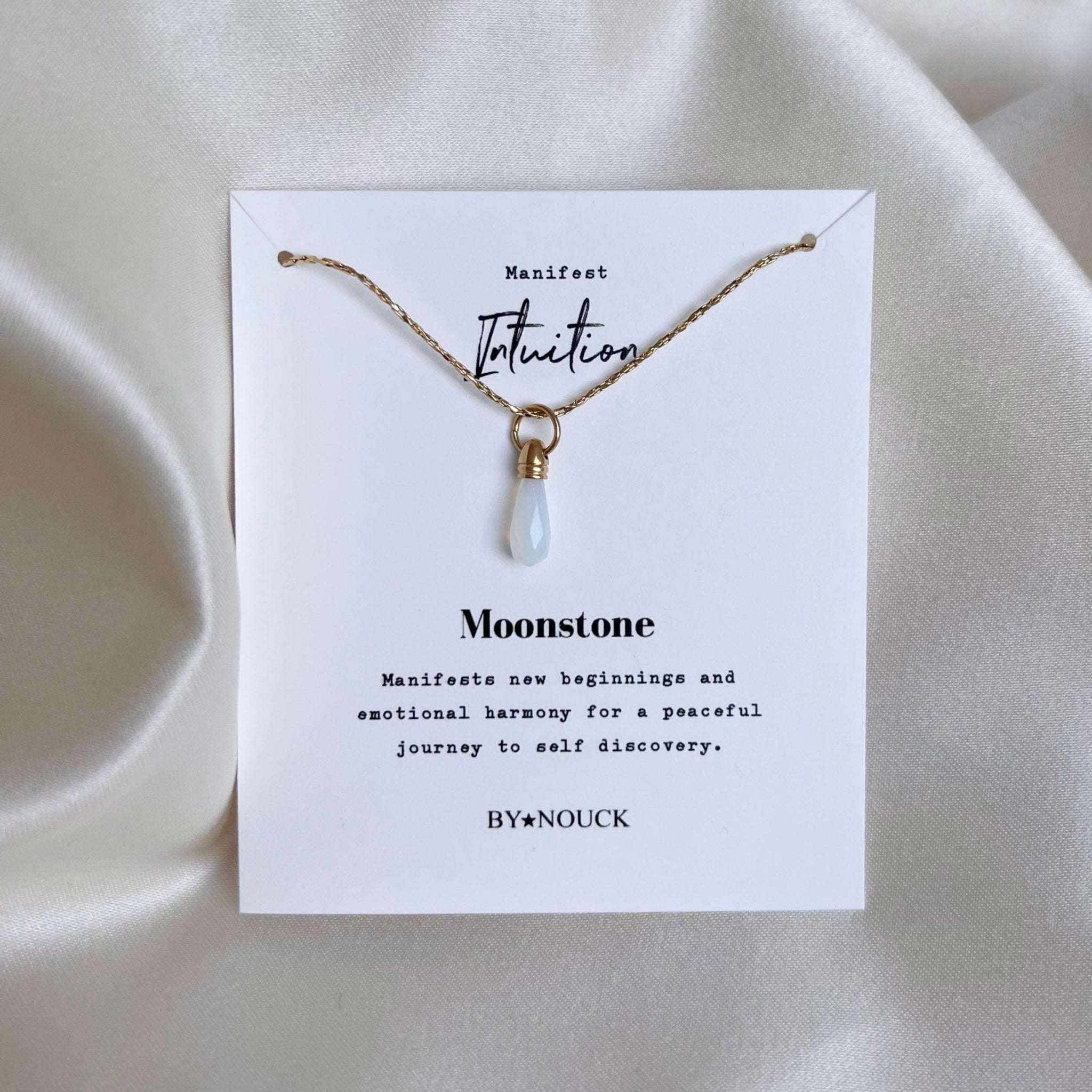 Necklace Manifest Stone Moonstone - ByNouck Jewelry Necklace Manifest Stone Moonstone - ByNouck Jewelry