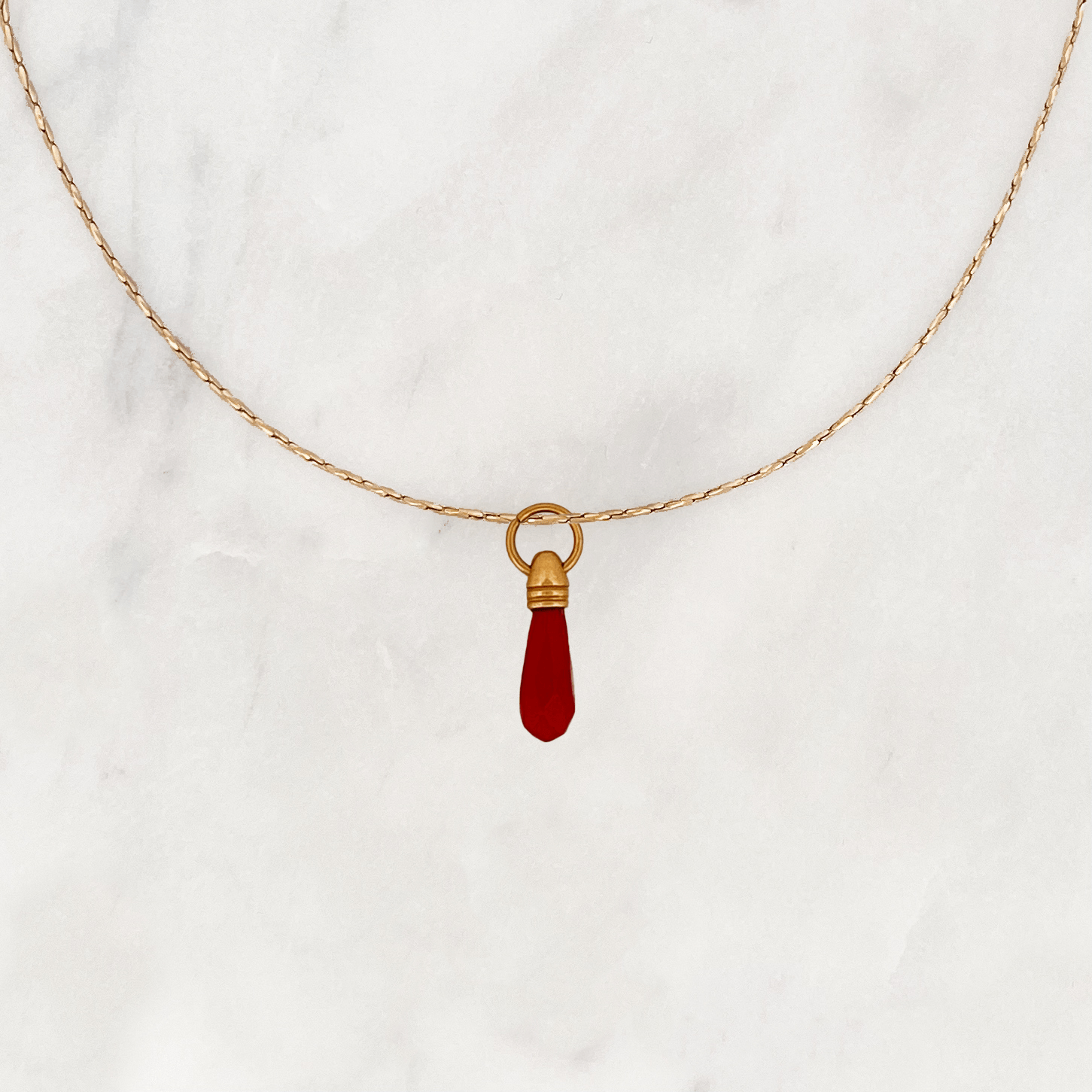 Necklace Manifest Stone Red Agate - ByNouck Jewelry Necklace Manifest Stone Red Agate - ByNouck Jewelry