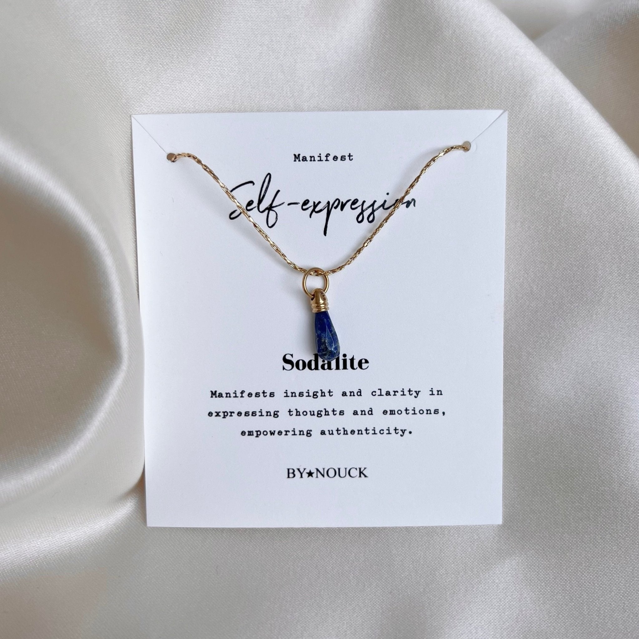 Necklace Manifest Stone Sodalite - ByNouck Jewelry Necklace Manifest Stone Sodalite - ByNouck Jewelry