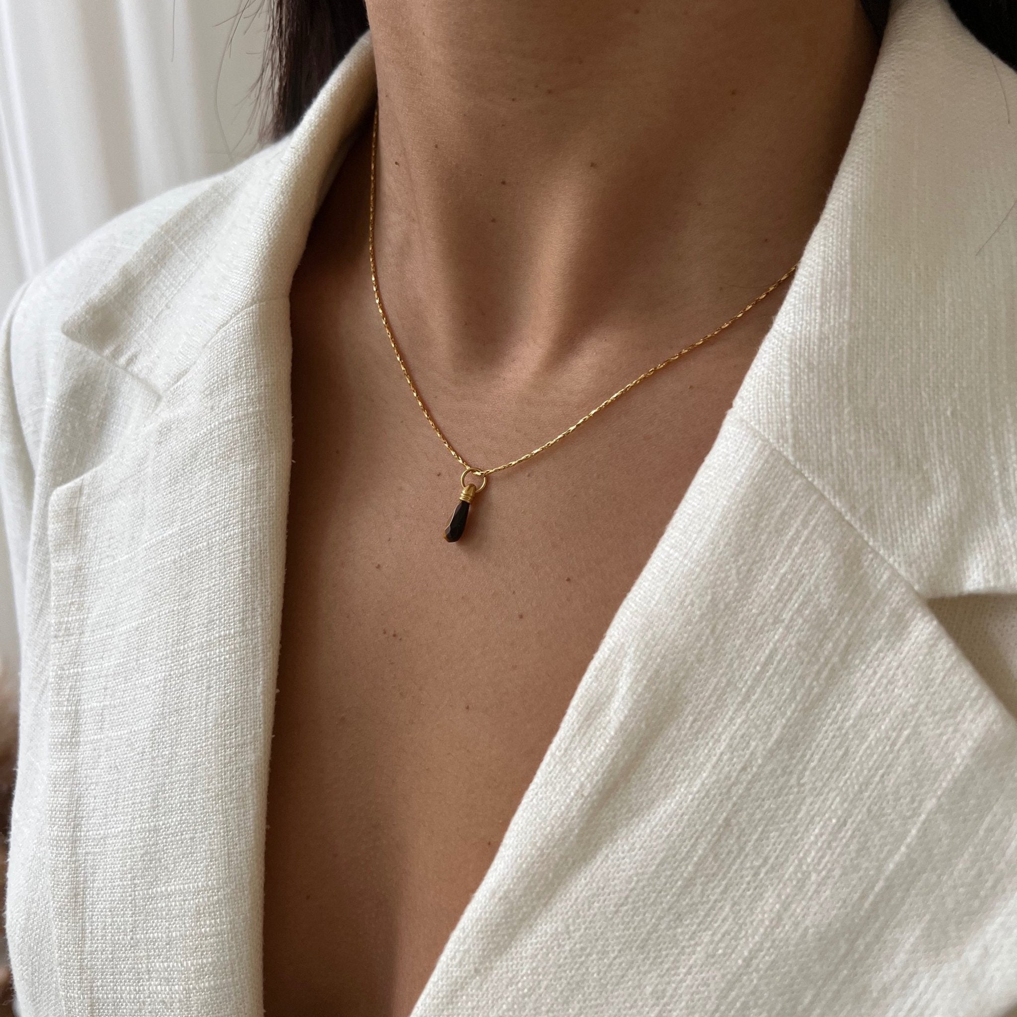 Necklace Manifest Stone Tiger’s Eye - ByNouck Jewelry Necklace Manifest Stone Tiger’s Eye - ByNouck Jewelry