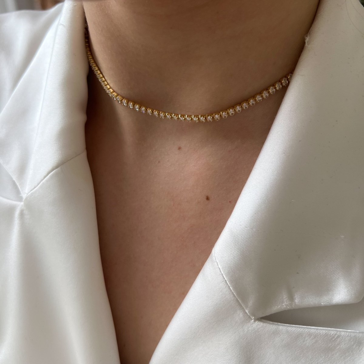 Oval Rhinestone Choker - ByNouck Jewelry Oval Rhinestone Choker - ByNouck Jewelry