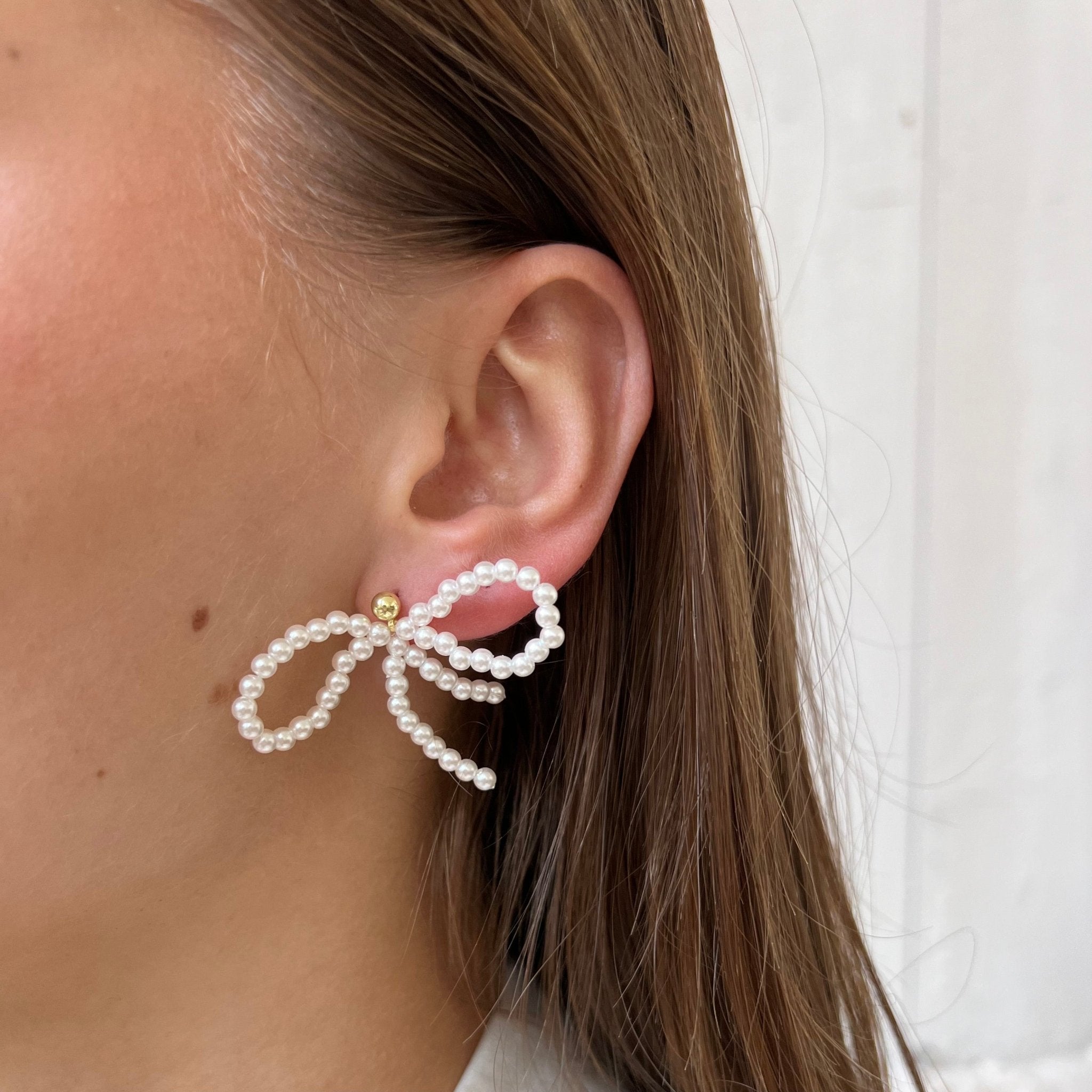 Pearl Bow Set - ByNouck Jewelry Pearl Bow Set - ByNouck Jewelry