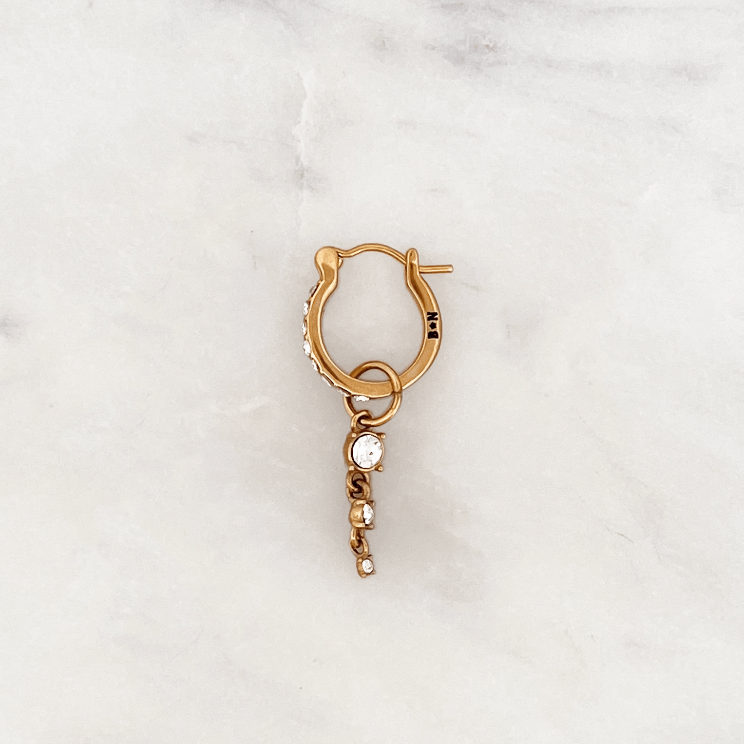 Rhinestones Hoop Triple Shiny Drops - ByNouck Jewelry Rhinestones Hoop Triple Shiny Drops - ByNouck Jewelry