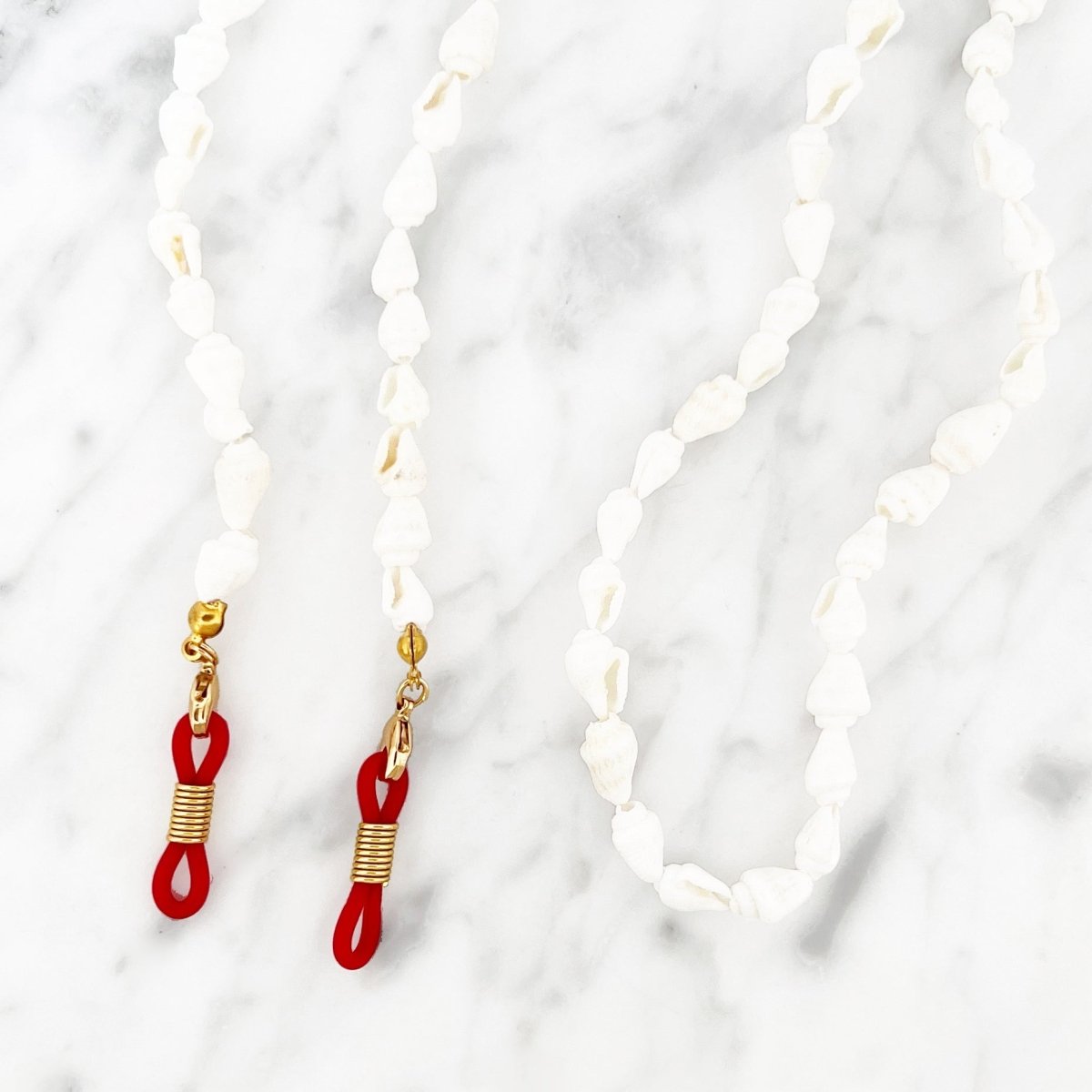 Shell Sunny Cord Red - ByNouck Jewelry Shell Sunny Cord Red - ByNouck Jewelry