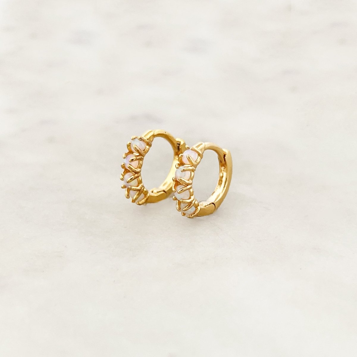 Tiny Hoop Opal Set - ByNouck Jewelry Tiny Hoop Opal Set - ByNouck Jewelry