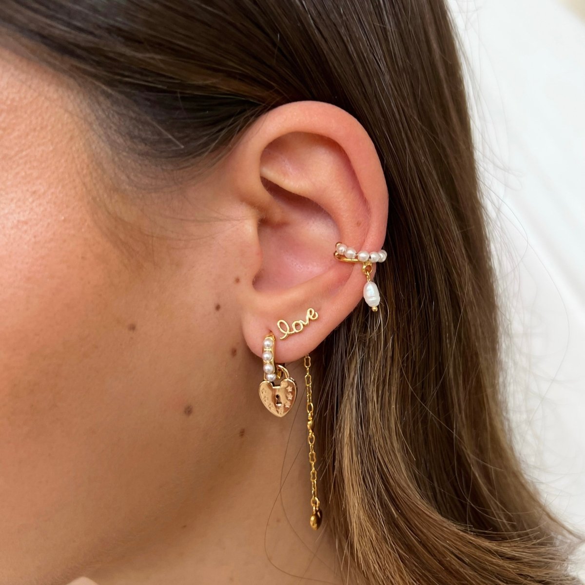 Ear Cuff Loop Pearl - ByNouck Jewelry Ear Cuff Loop Pearl - ByNouck Jewelry