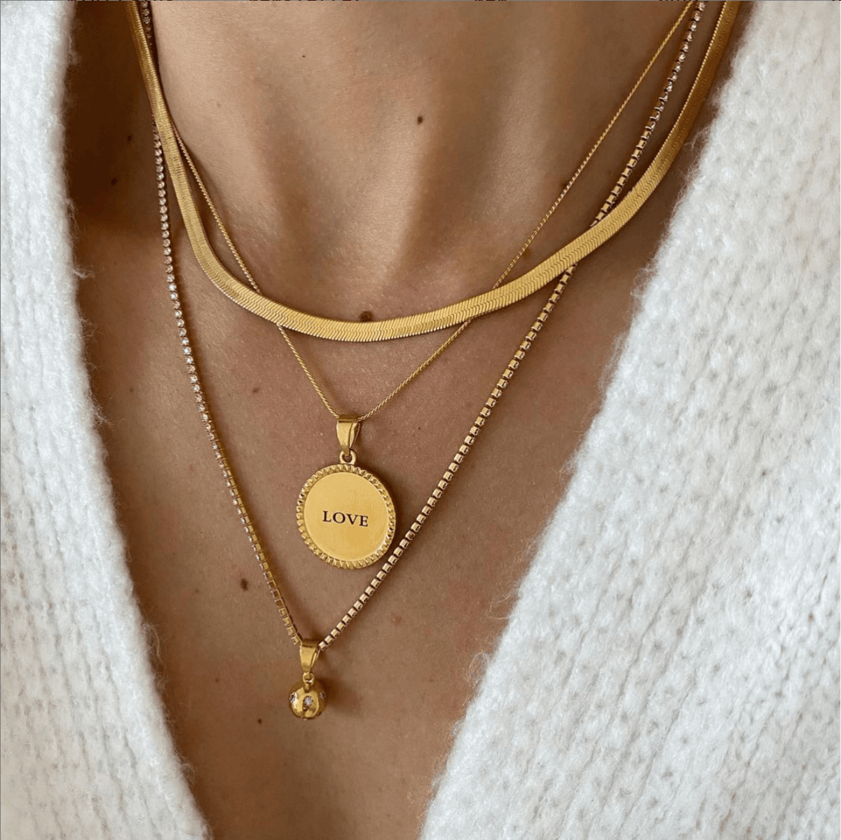 Flat Necklace - ByNouck Jewelry Flat Necklace - ByNouck Jewelry