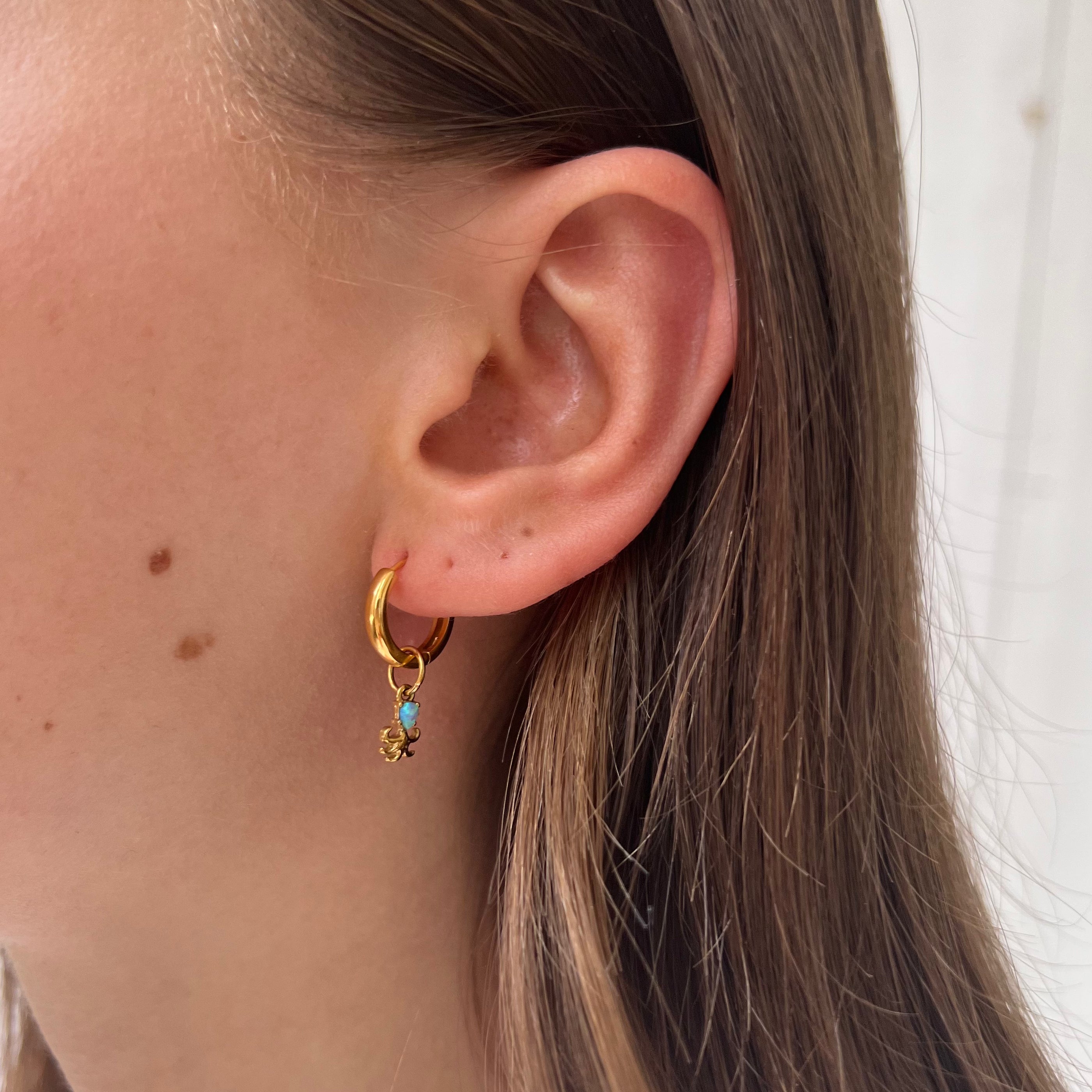 Ohrring Blauer Oktopus