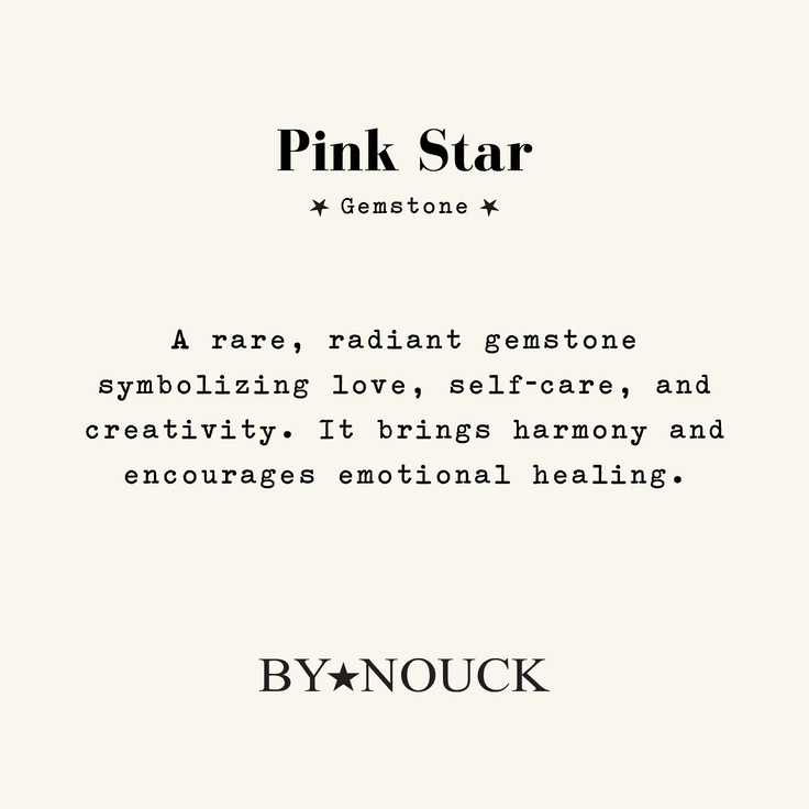 Necklace Pink Star Baguette