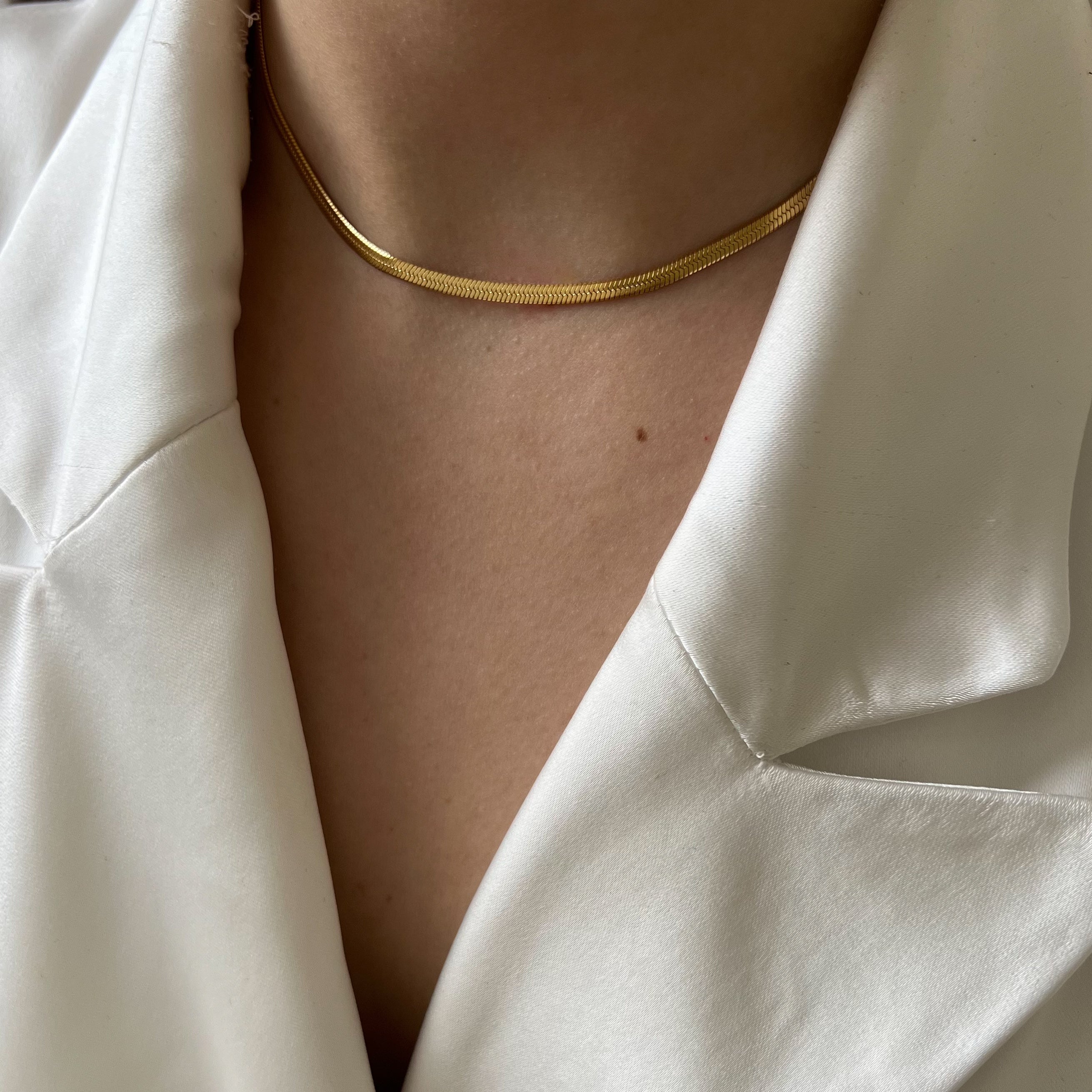 Fine Flacher Halskette