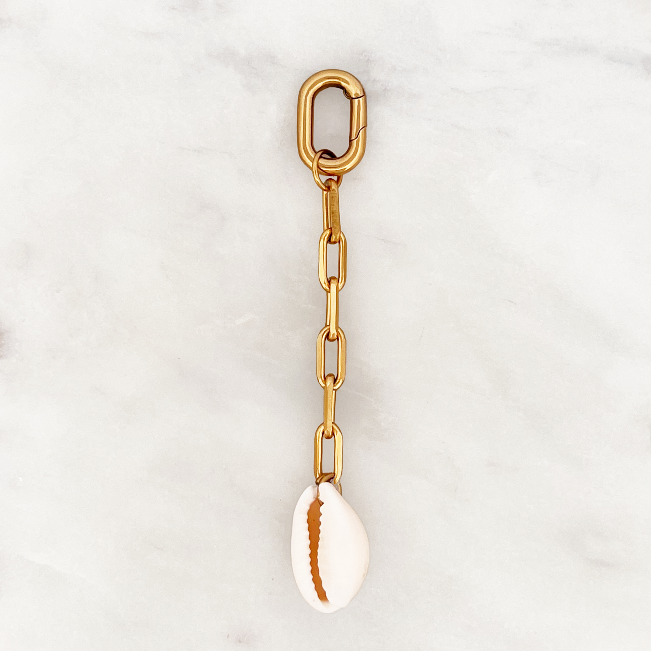 Bikini Charm White Shell Buxon Clasp