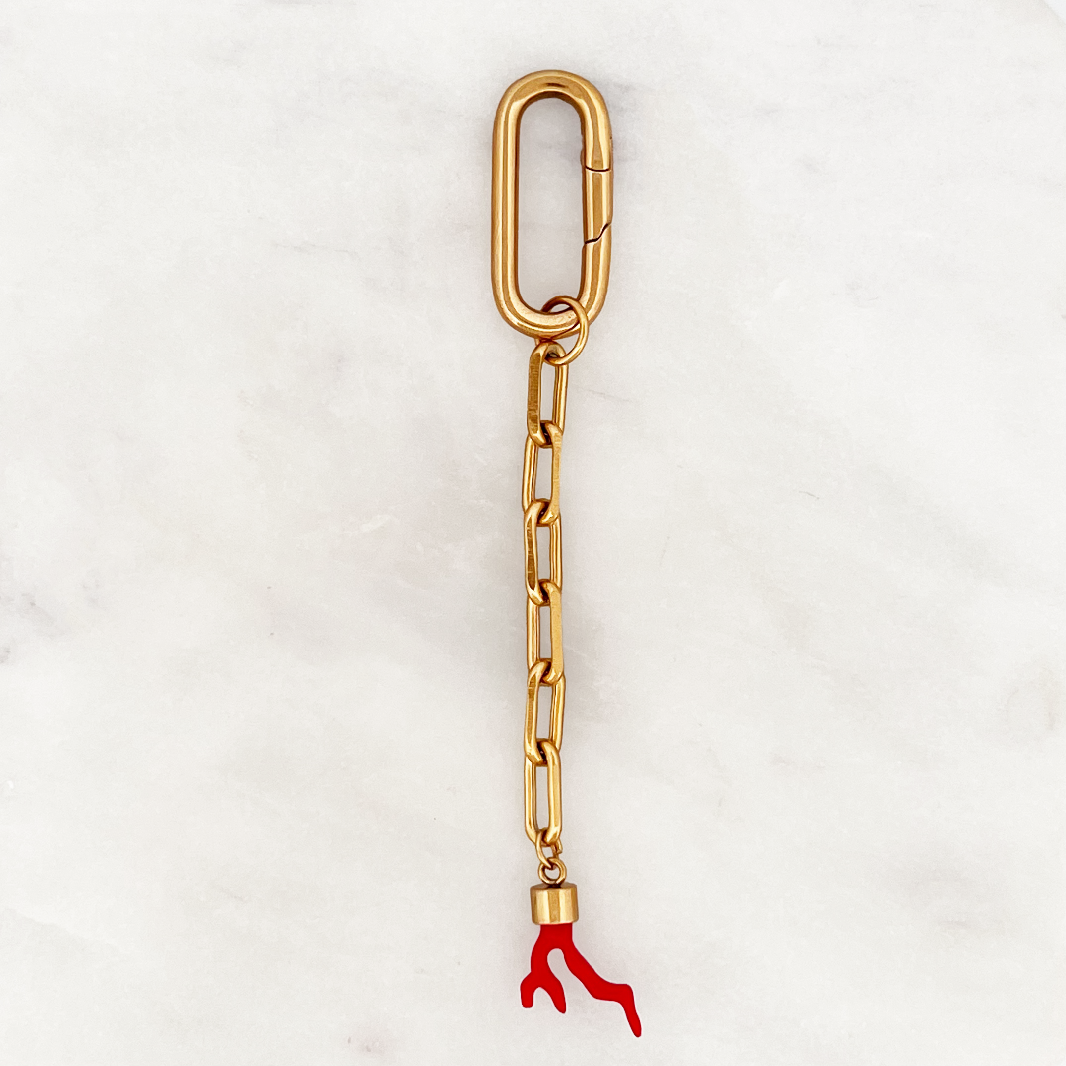 Bikini Charm Red Coral Classic Clasp