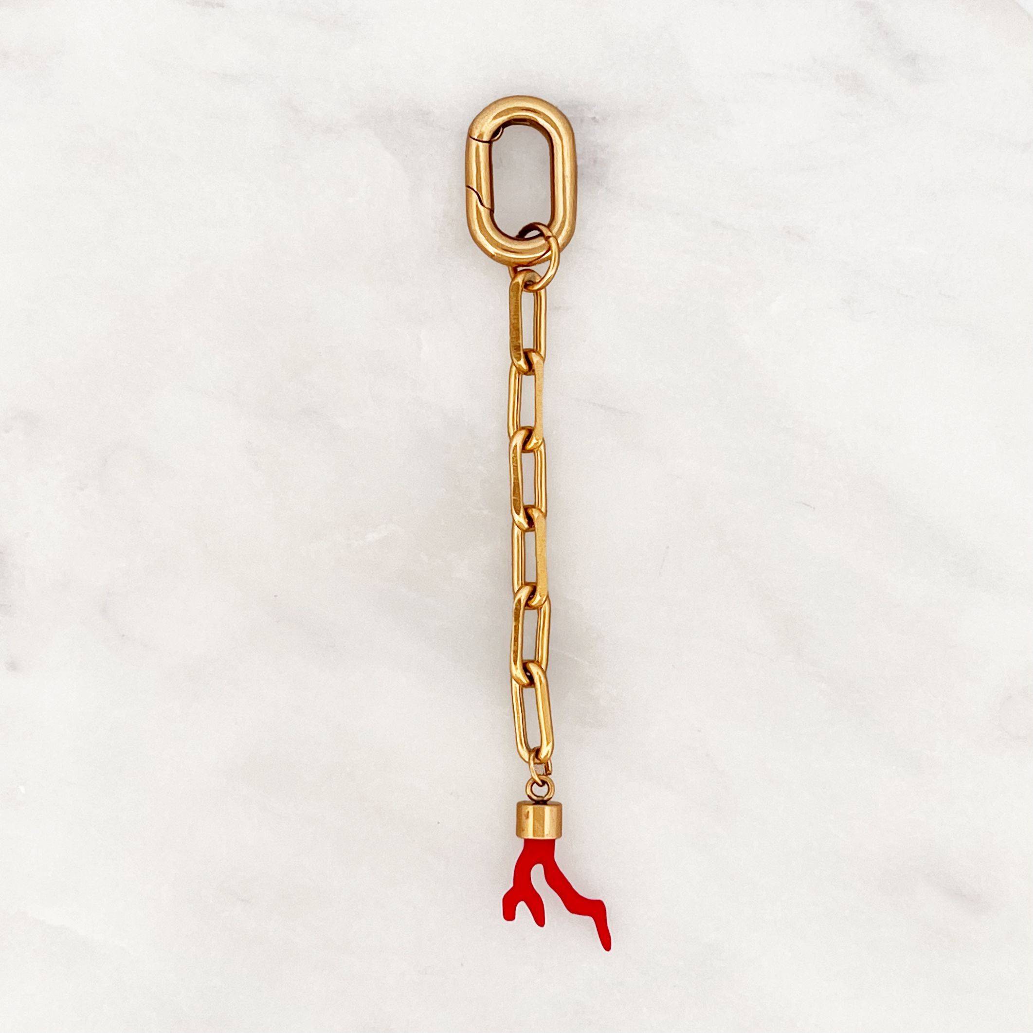 Bikini Charm Rote Korallen Buxon Verschluss