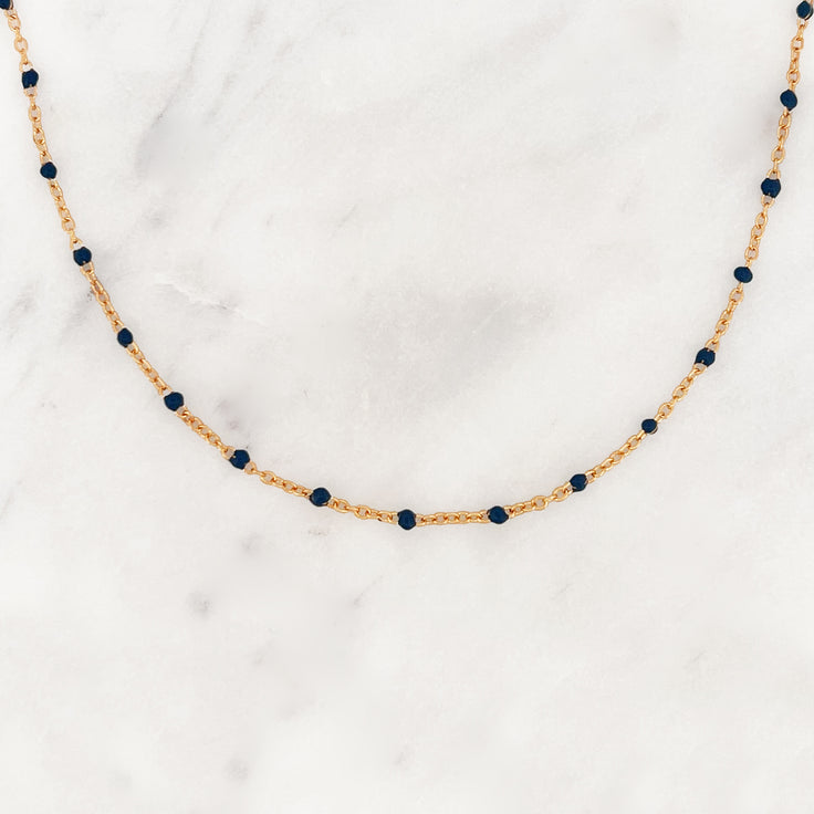 Base Blue Dots Necklace