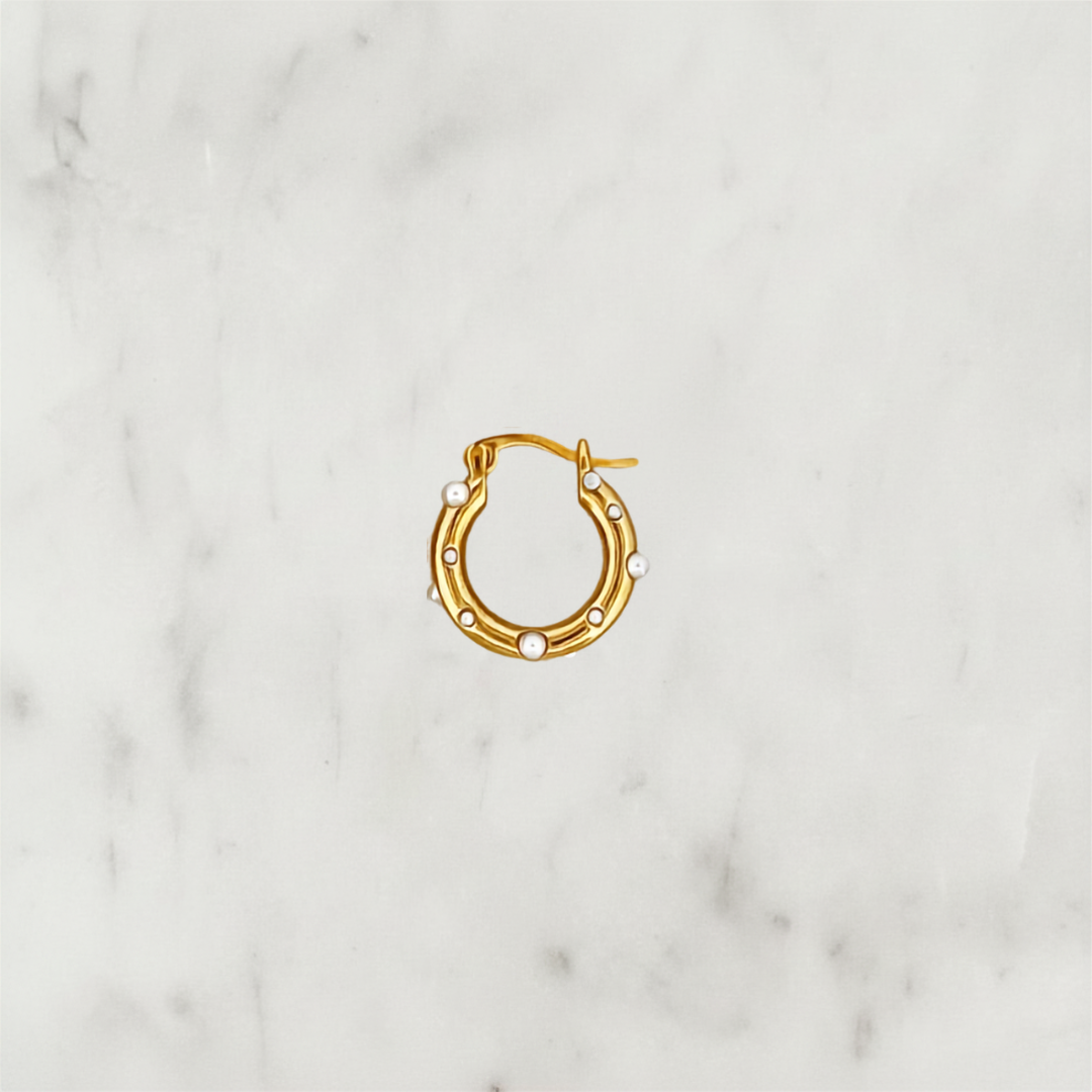 Base Glamour Pearl Hoop