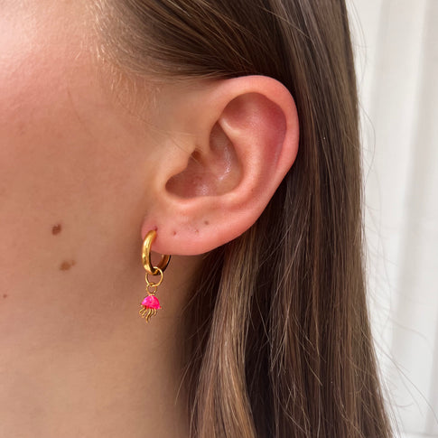 Ohrring Rosa Qualle