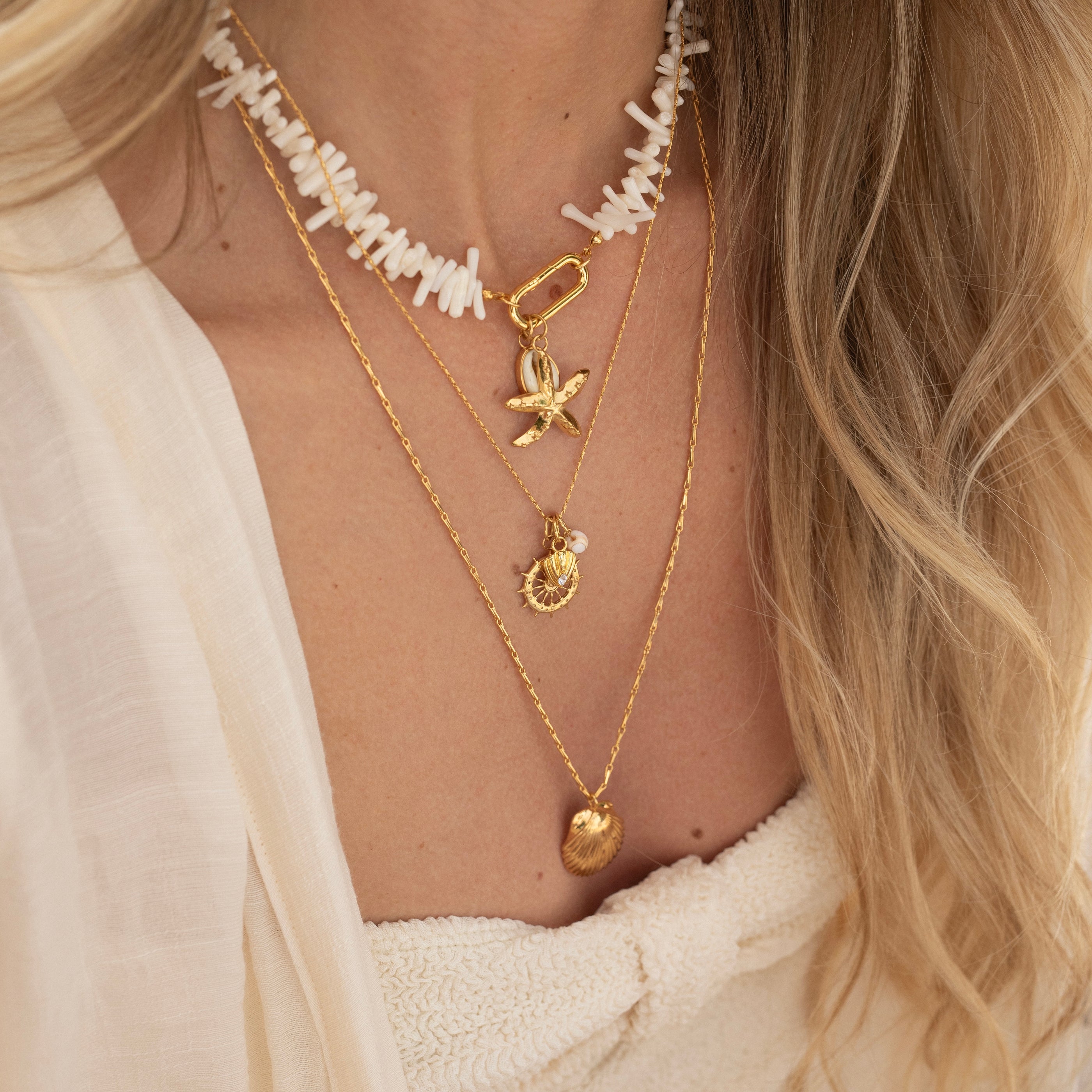 Basis Weißer Koralle Choker Halsband