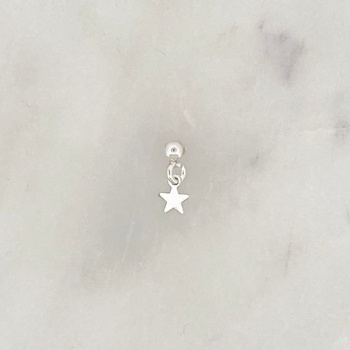 Sample Earpin Star Silverplated