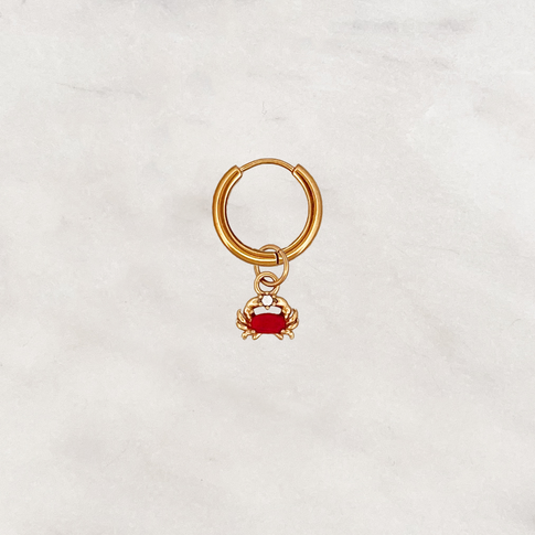 Earring Red Crabby