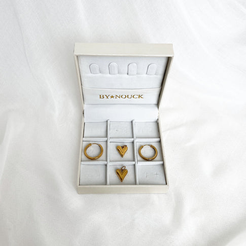 Earring set big hearts